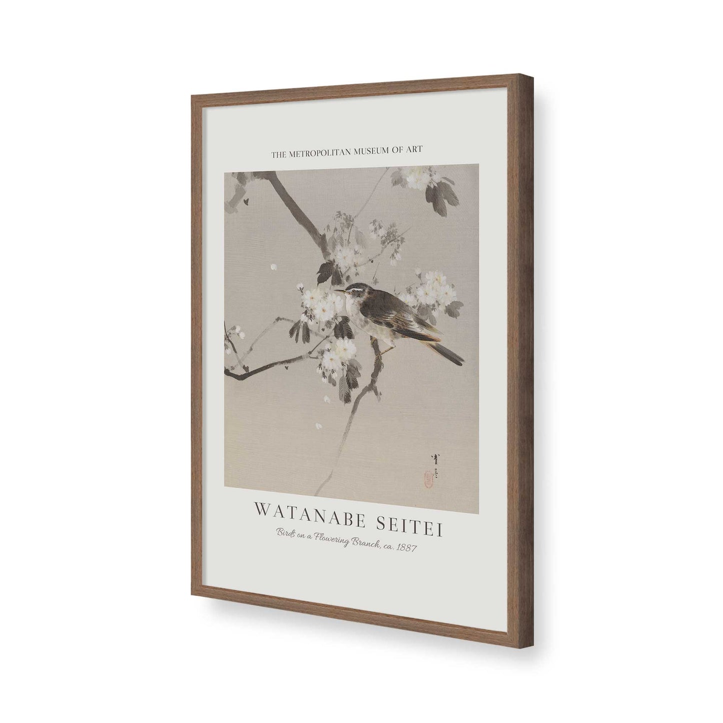 [Color:Walnut], Picture of art in a Walnut frame of the corner