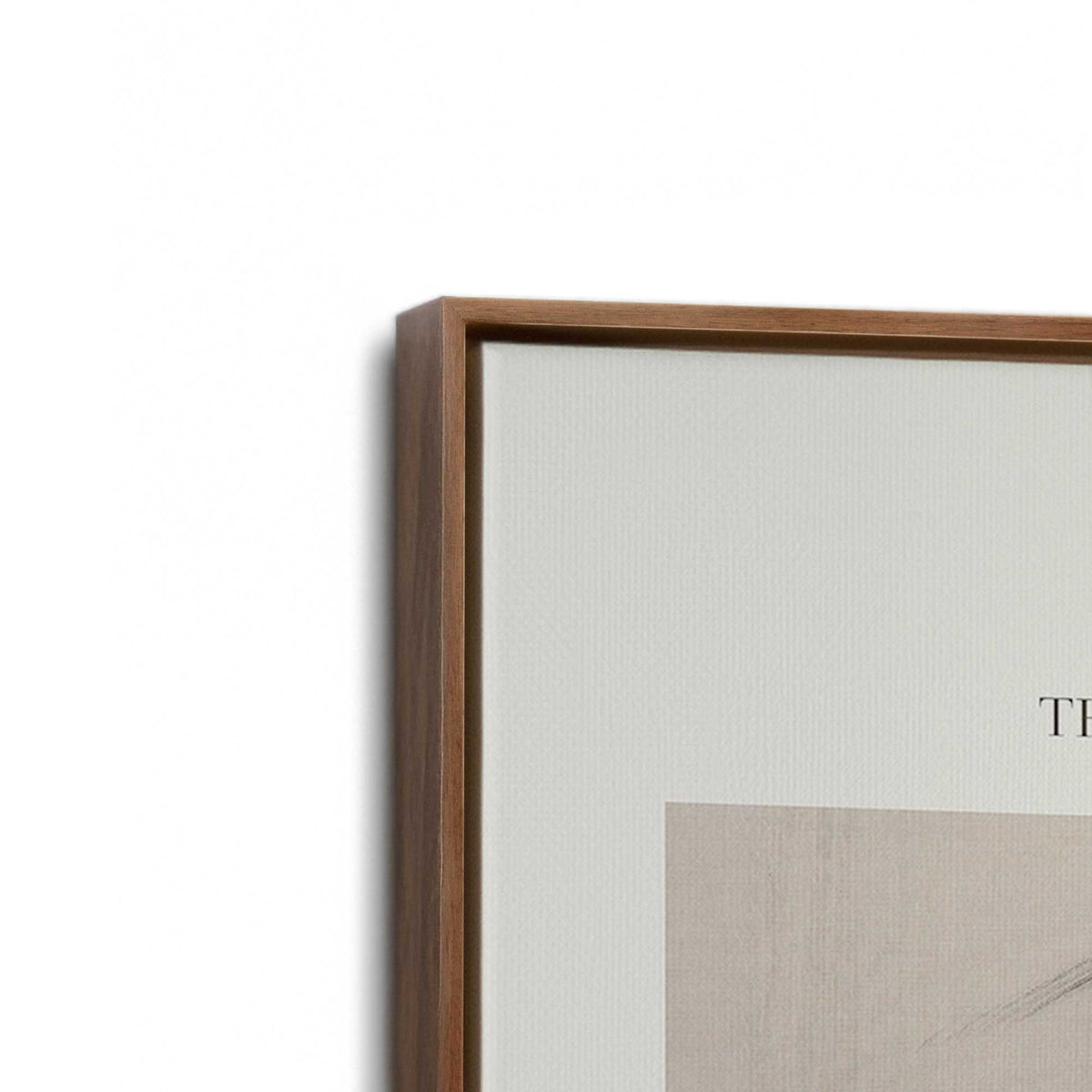 [Color:Walnut], Picture of art in a Walnut frame at an angle