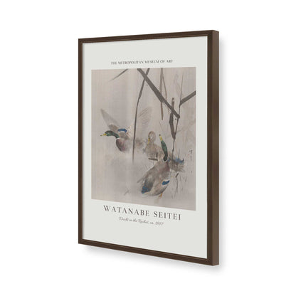 [Color:Brown], Picture of art in a Brown frame of the corner