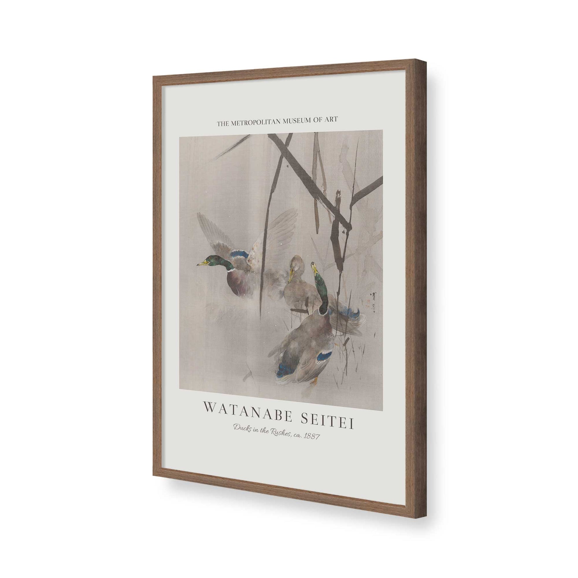 [Color:Walnut], Picture of art in a Walnut frame of the corner