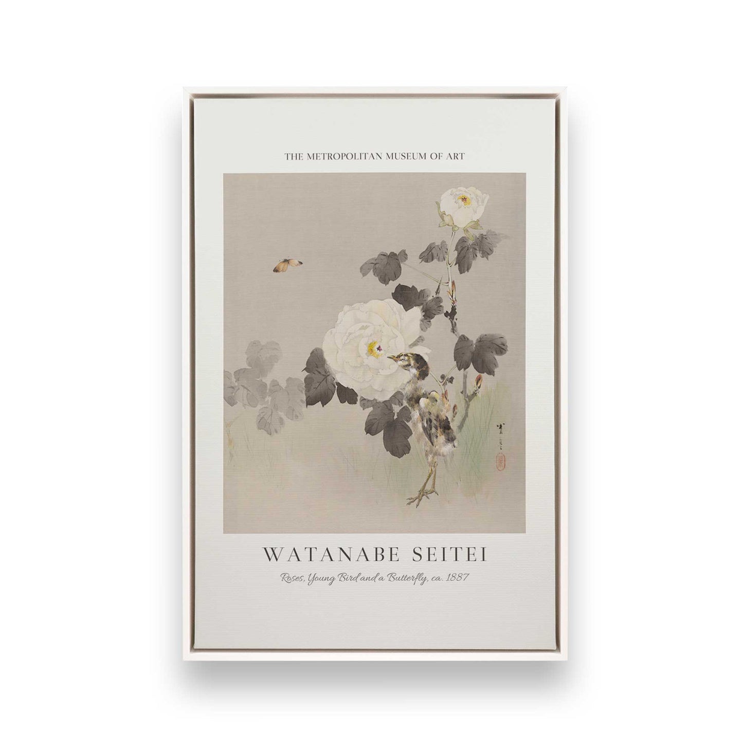 [Color:Opaque White], Picture of art in a White frame