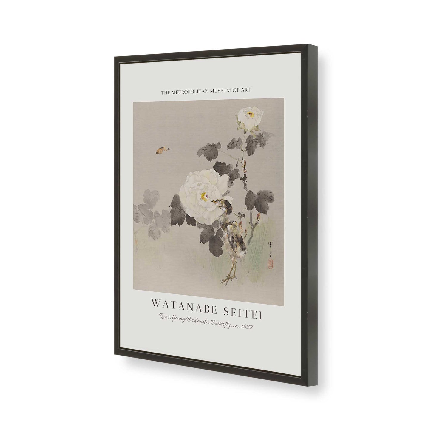 [Color:Satin Black], Picture of art in a Satin Black frame of the corner