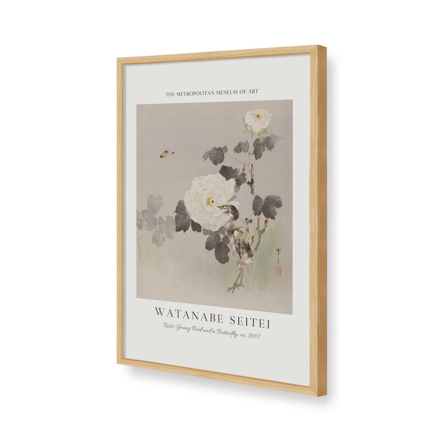 [Color:American Maple], Picture of art in a American Maple frame of the corner