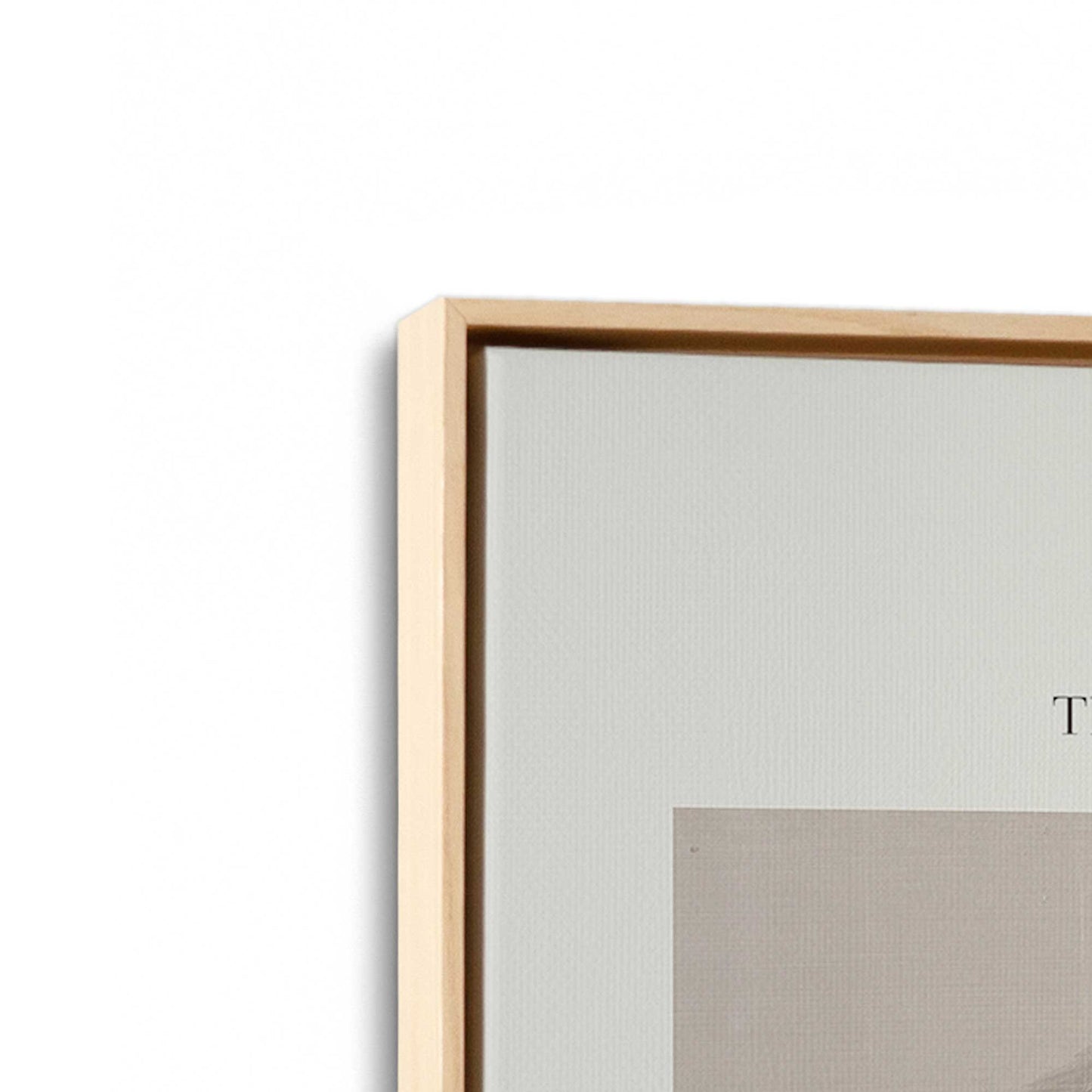 [Color:American Maple], Picture of art in a American Maple frame at an angle