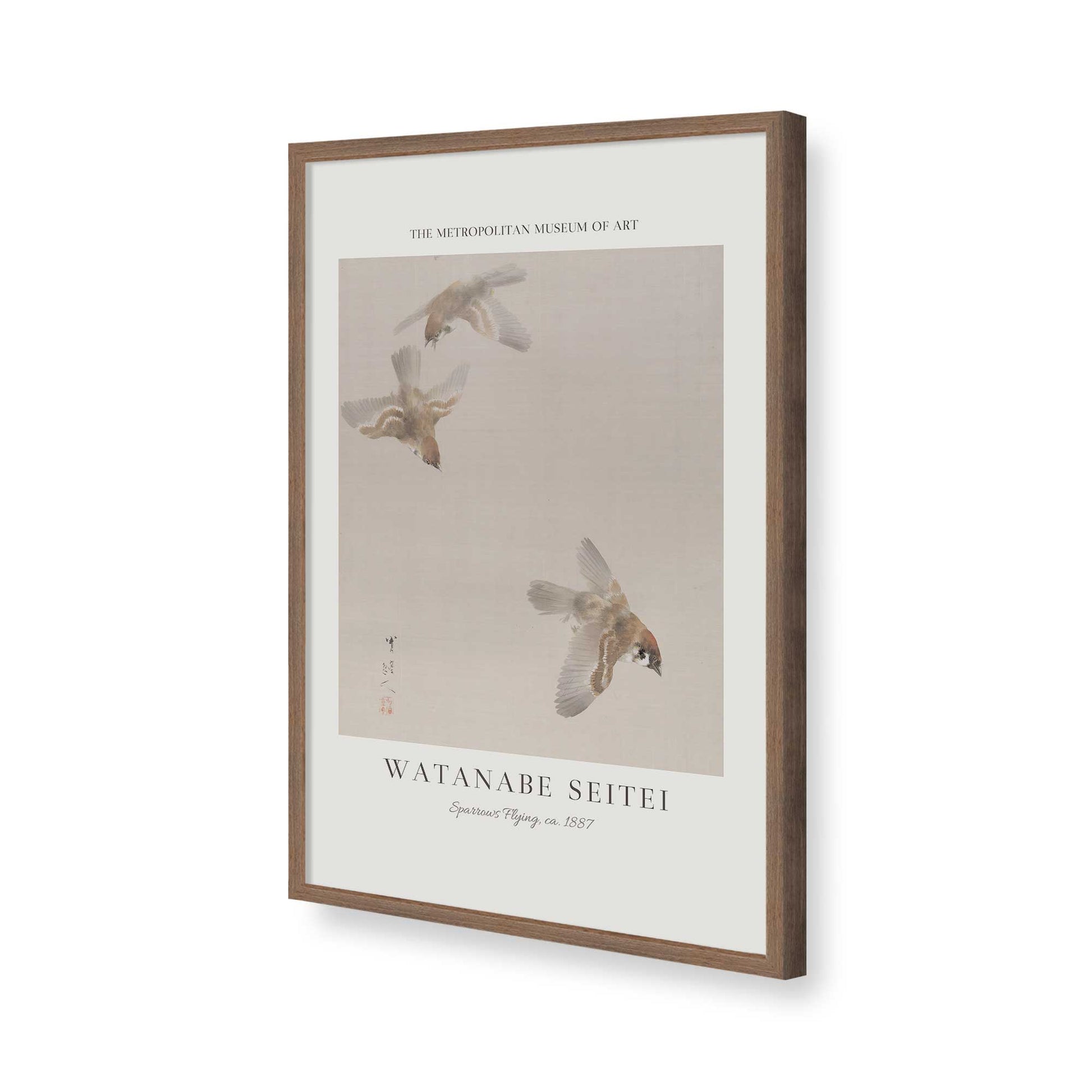 [Color:Walnut], Picture of art in a Walnut frame of the corner