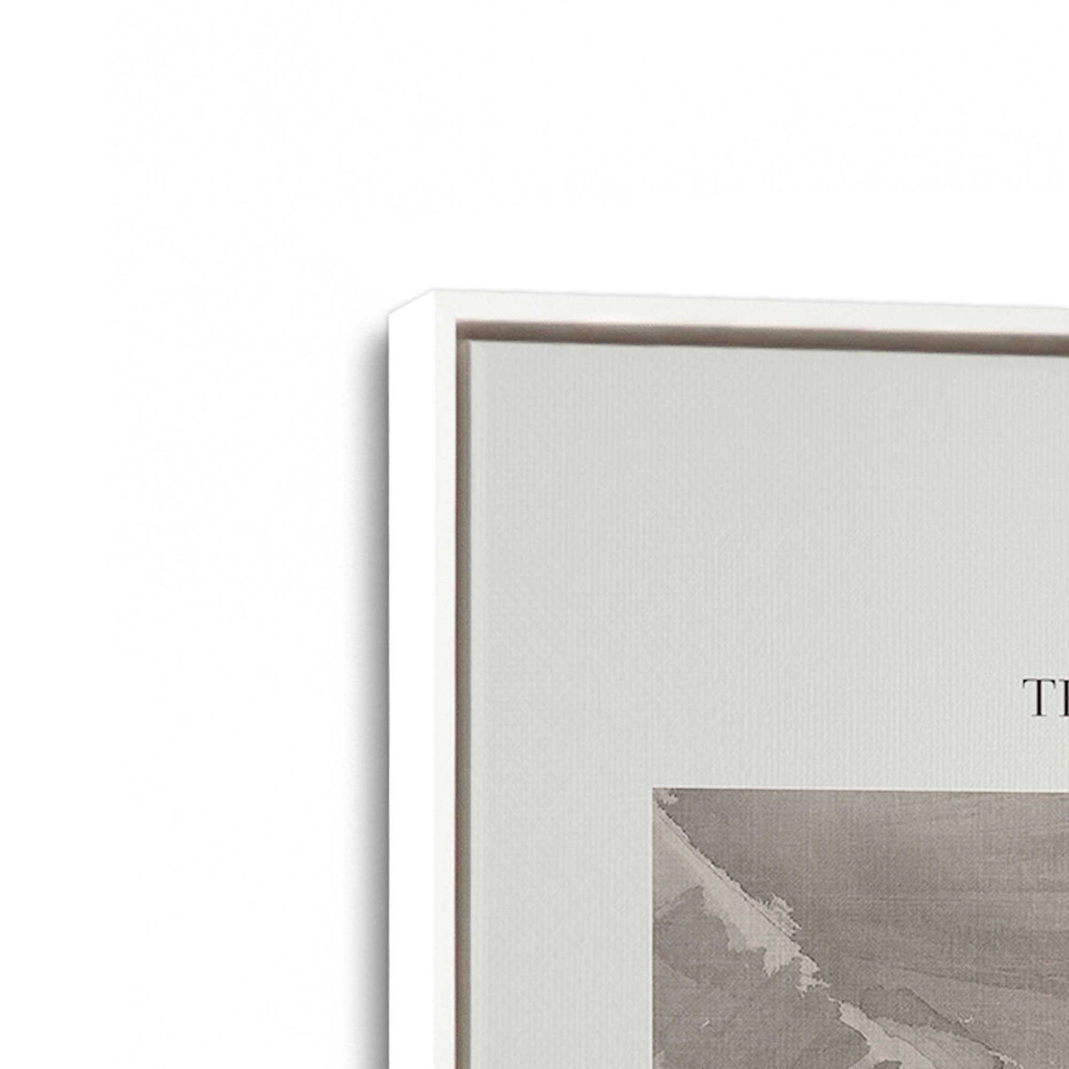 [Color:Opaque White], Picture of art in a White frame at an angle