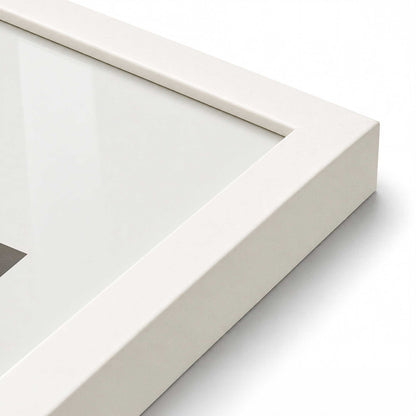 [Color:Opaque White], Picture of art in a Opaque White frame at an angle