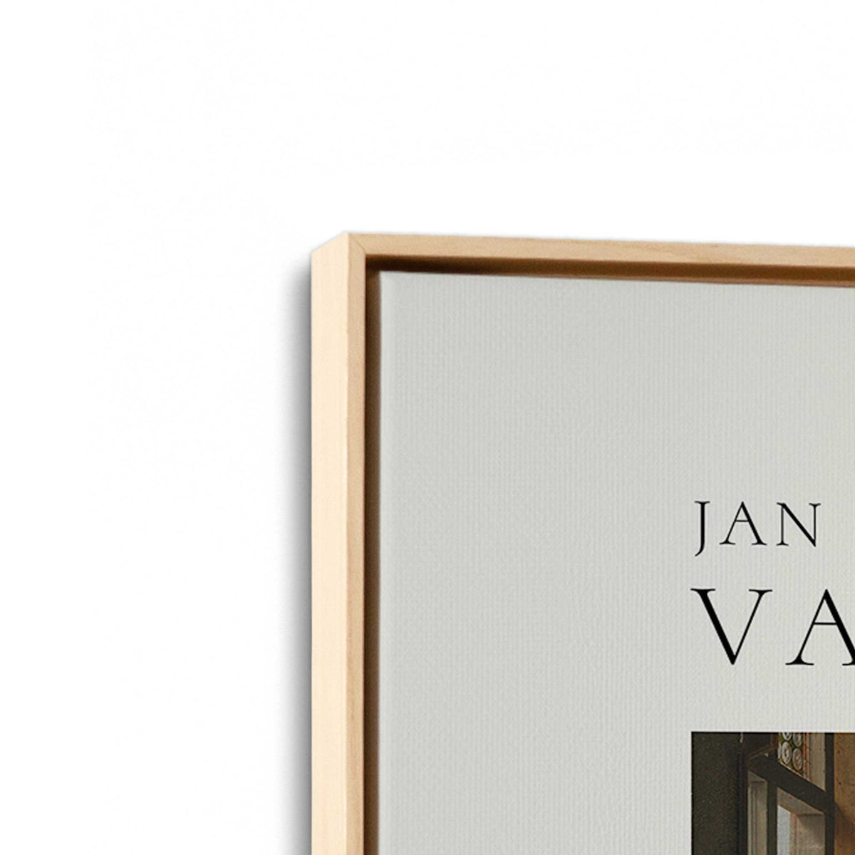 [Color:American Maple], Picture of art in a American Maple frame at an angle