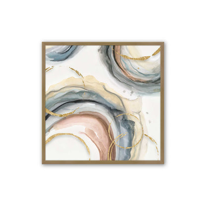 Golden Swirls Art Print, Set of 2