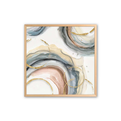 Golden Swirls Art Print, Set of 2