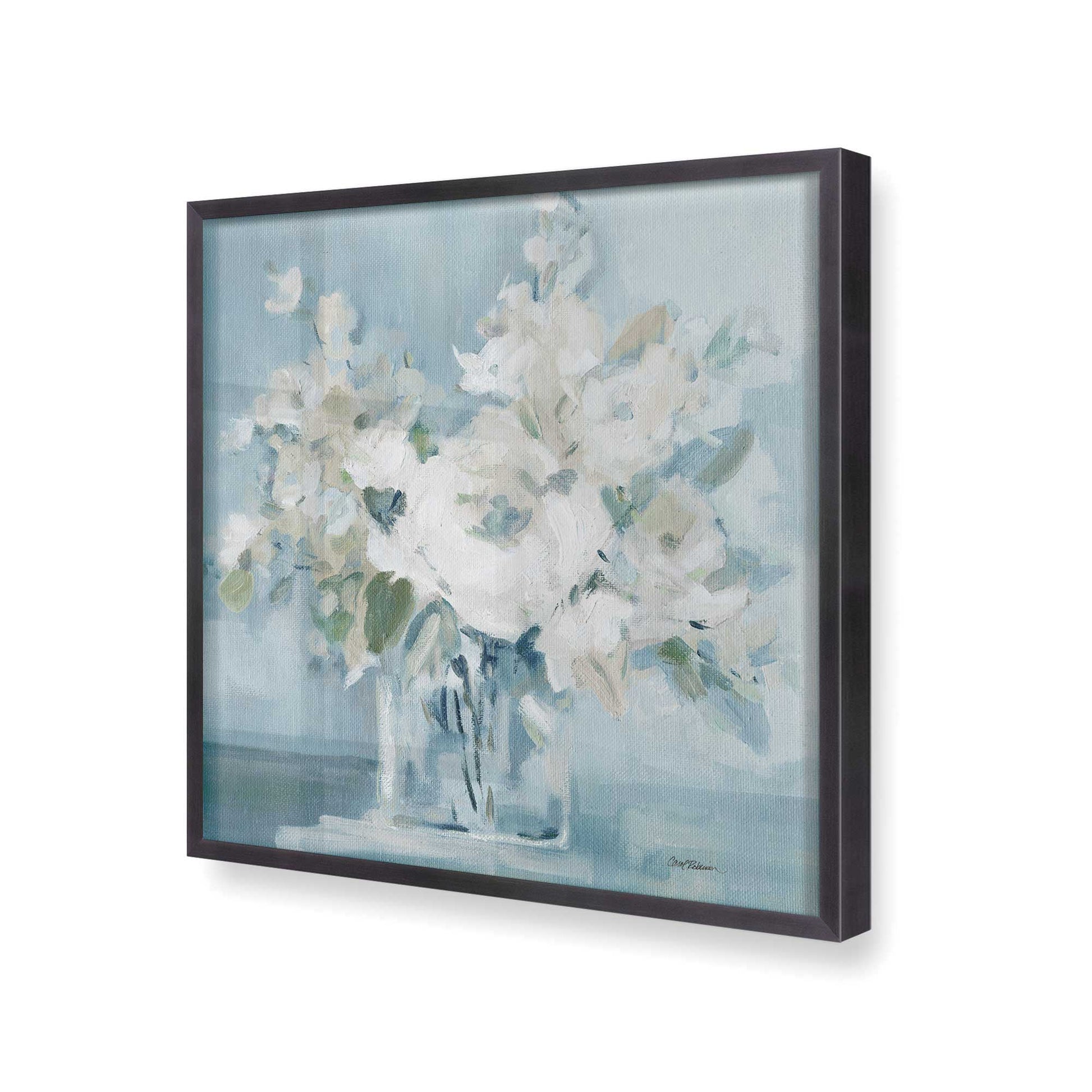 [Color:Weathered Zinc], Picture of art in a Weathered Zinc frame at an angle