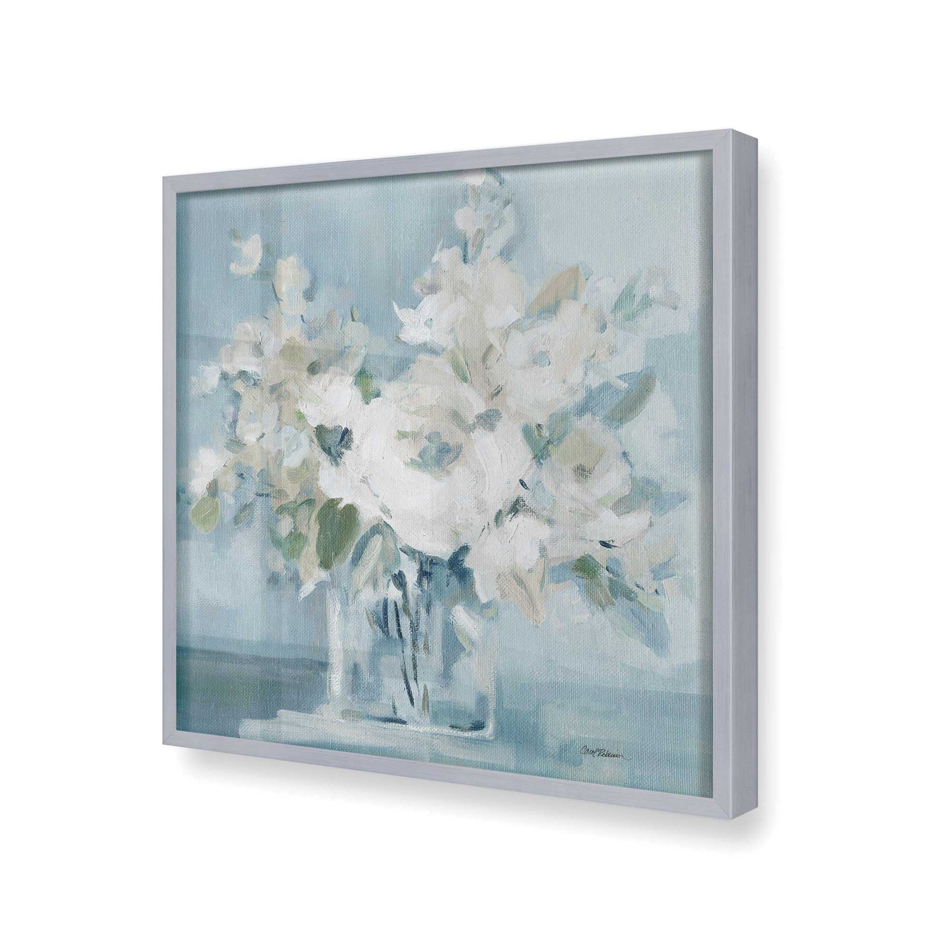 [Color:Polished Chrome], Picture of art in a Polished Chrome frame at an angle