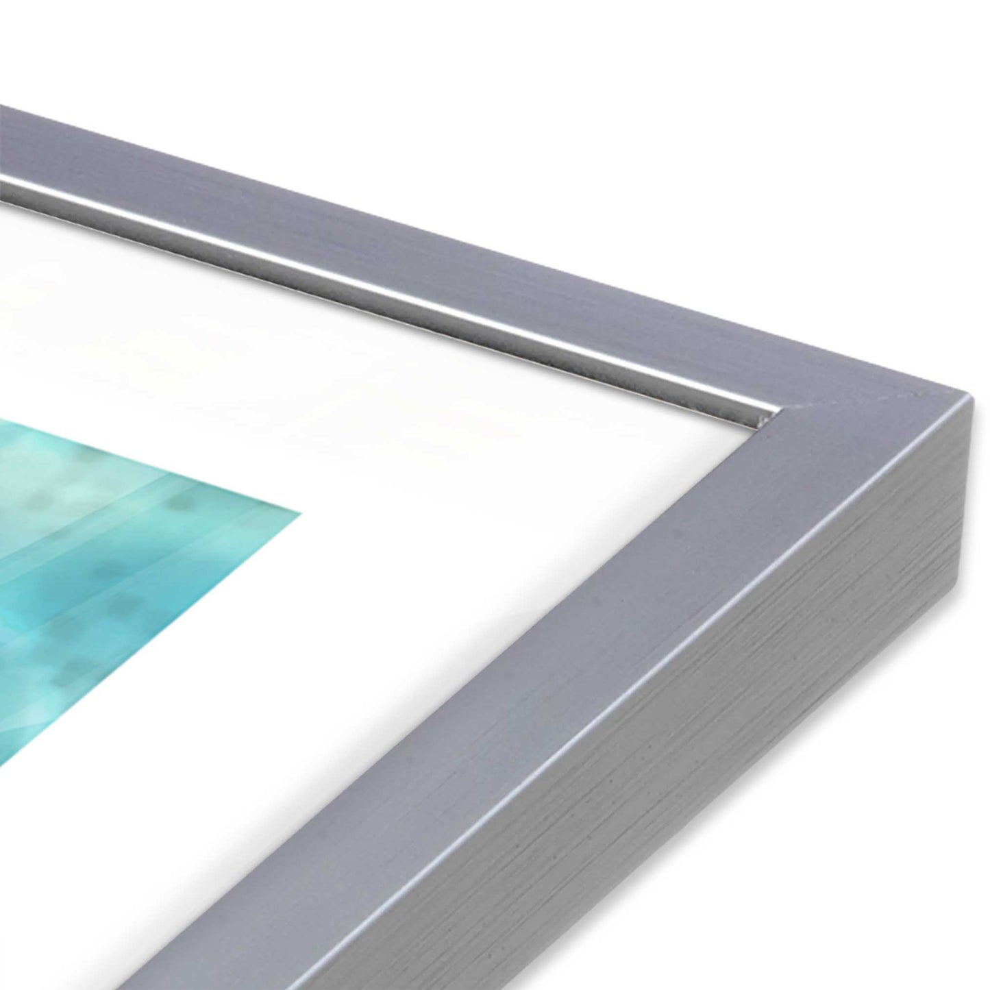 [Color:Polished Chrome], Picture of art in a Polished Chrome frame of the corner