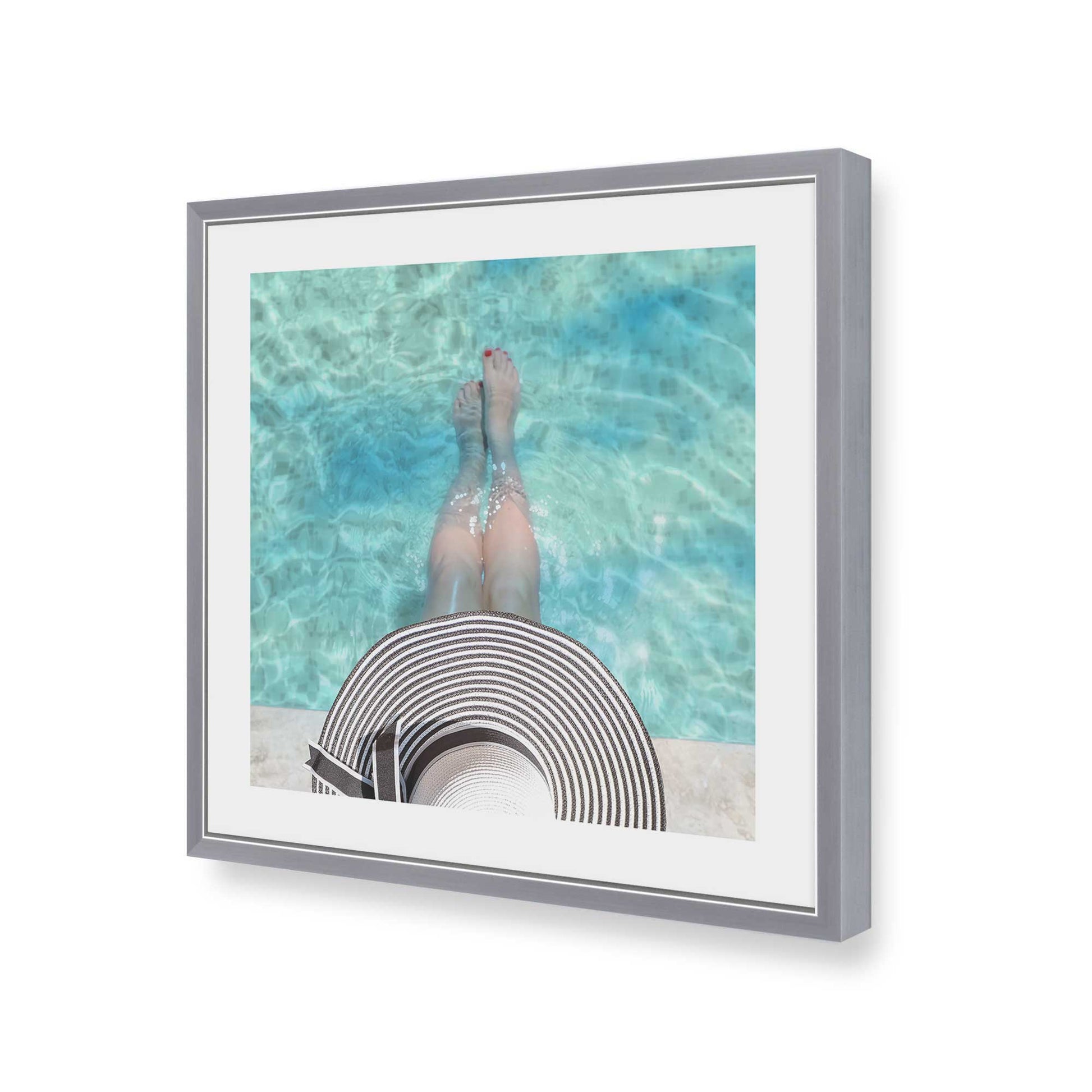 [Color:Polished Chrome], Picture of art in a Polished Chrome frame at an angle
