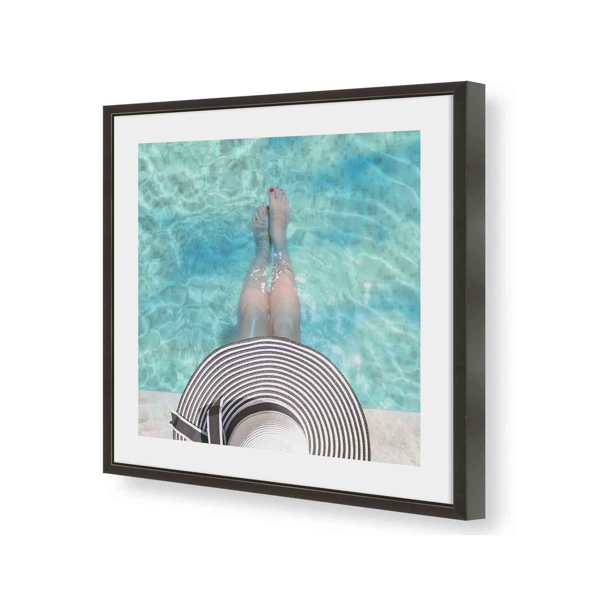 [Color:Satin Black], Picture of art in a Satin Black frame at an angle