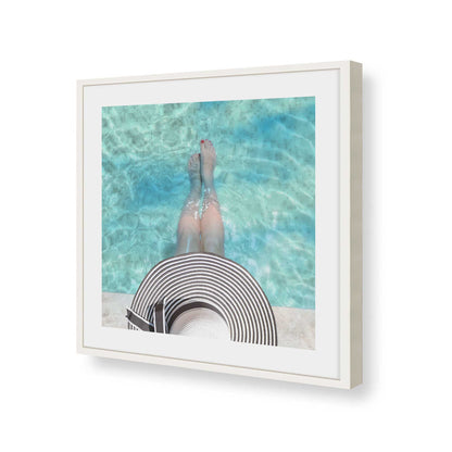 [Color:Opaque White], Picture of art in a Opaque White frame at an angle