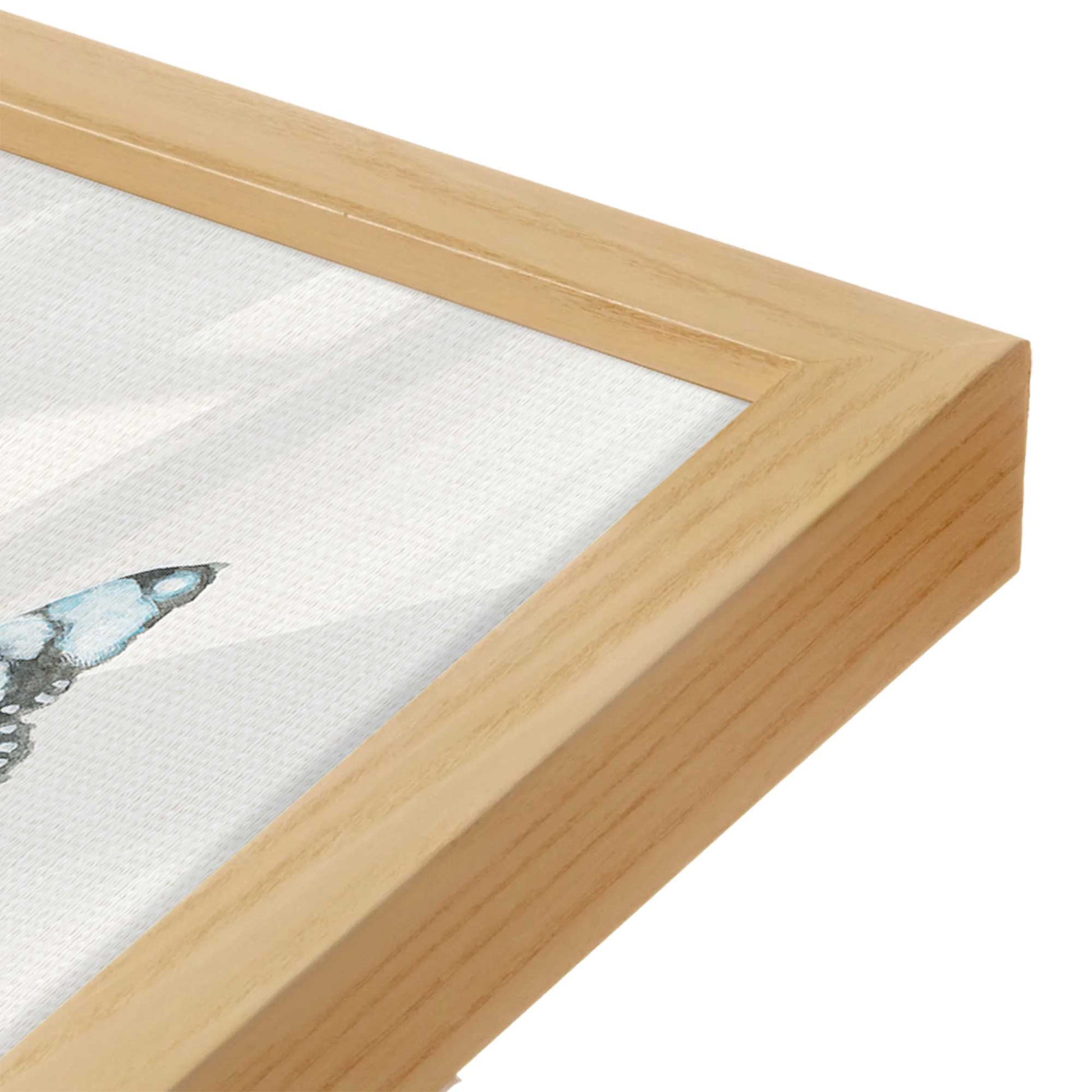 [Color:American Maple], Picture of art in a American Maple frame at an angle