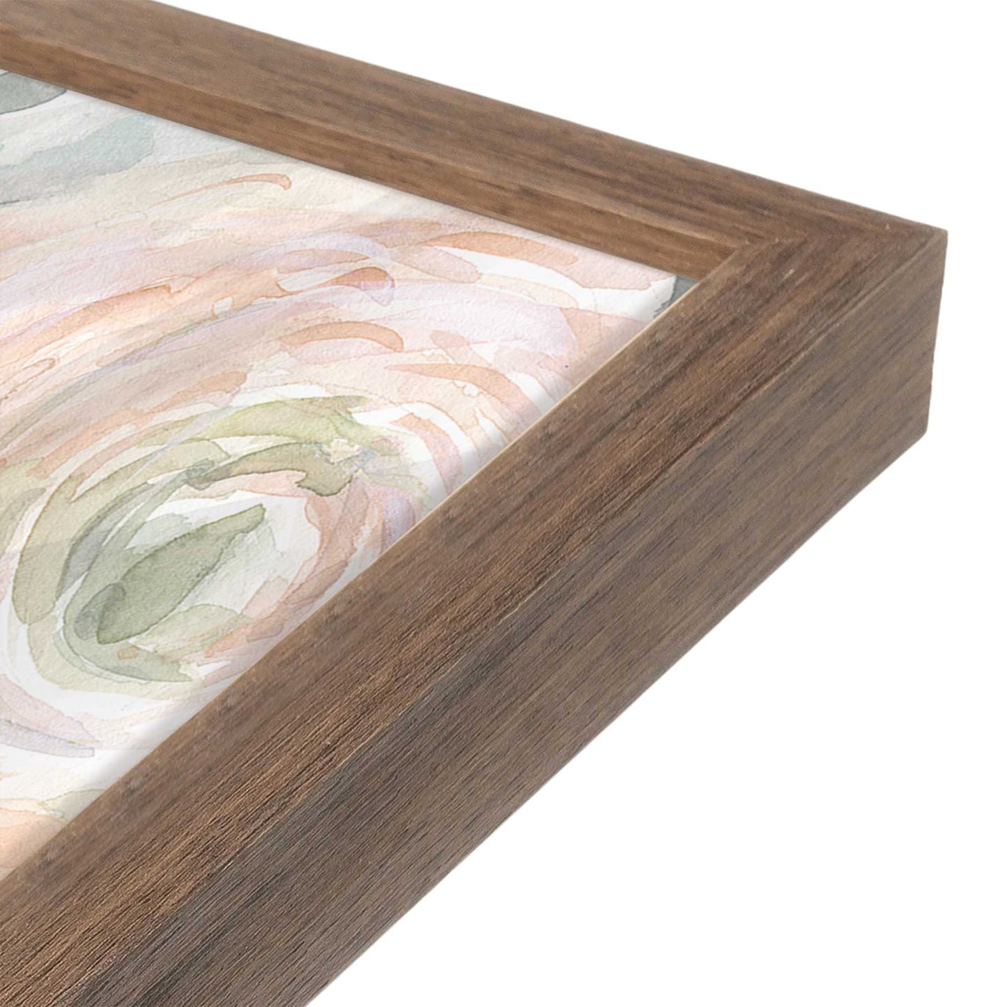[Color:Walnut], Picture of art in a Walnut frame at an angle