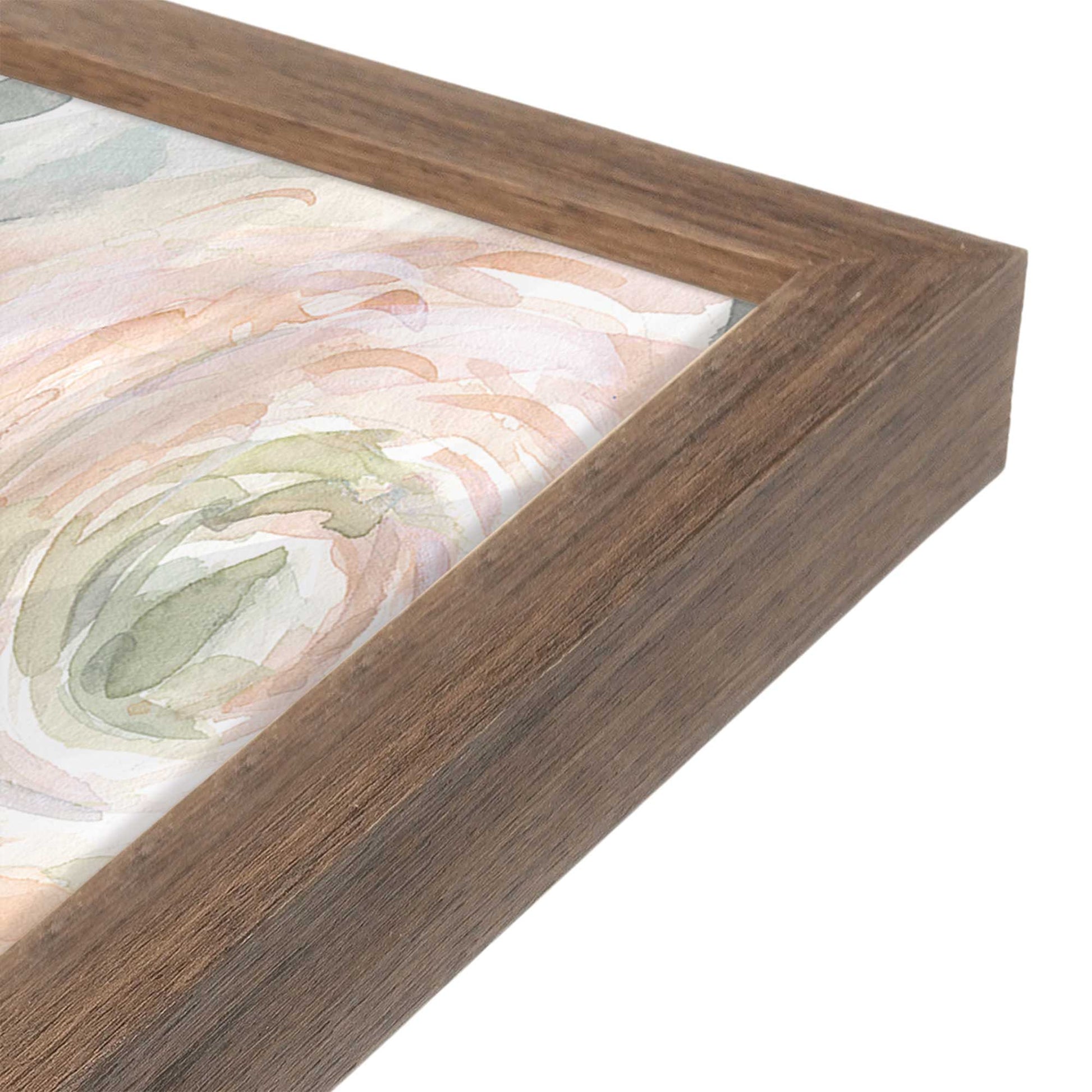 [Color:Walnut], Picture of art in a Walnut frame at an angle