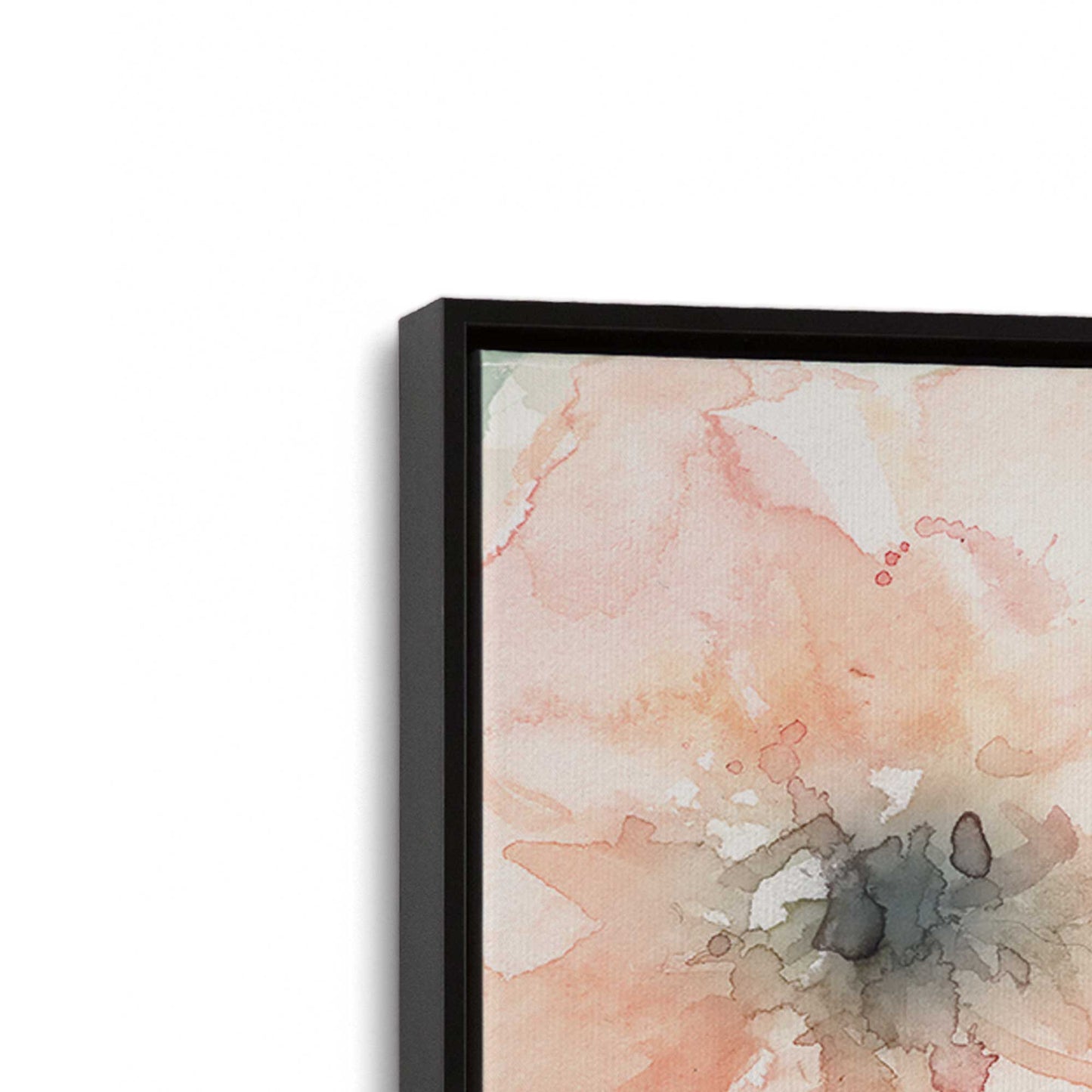 [Color:Satin Black], Picture of art in a Satin Black frame at an angle