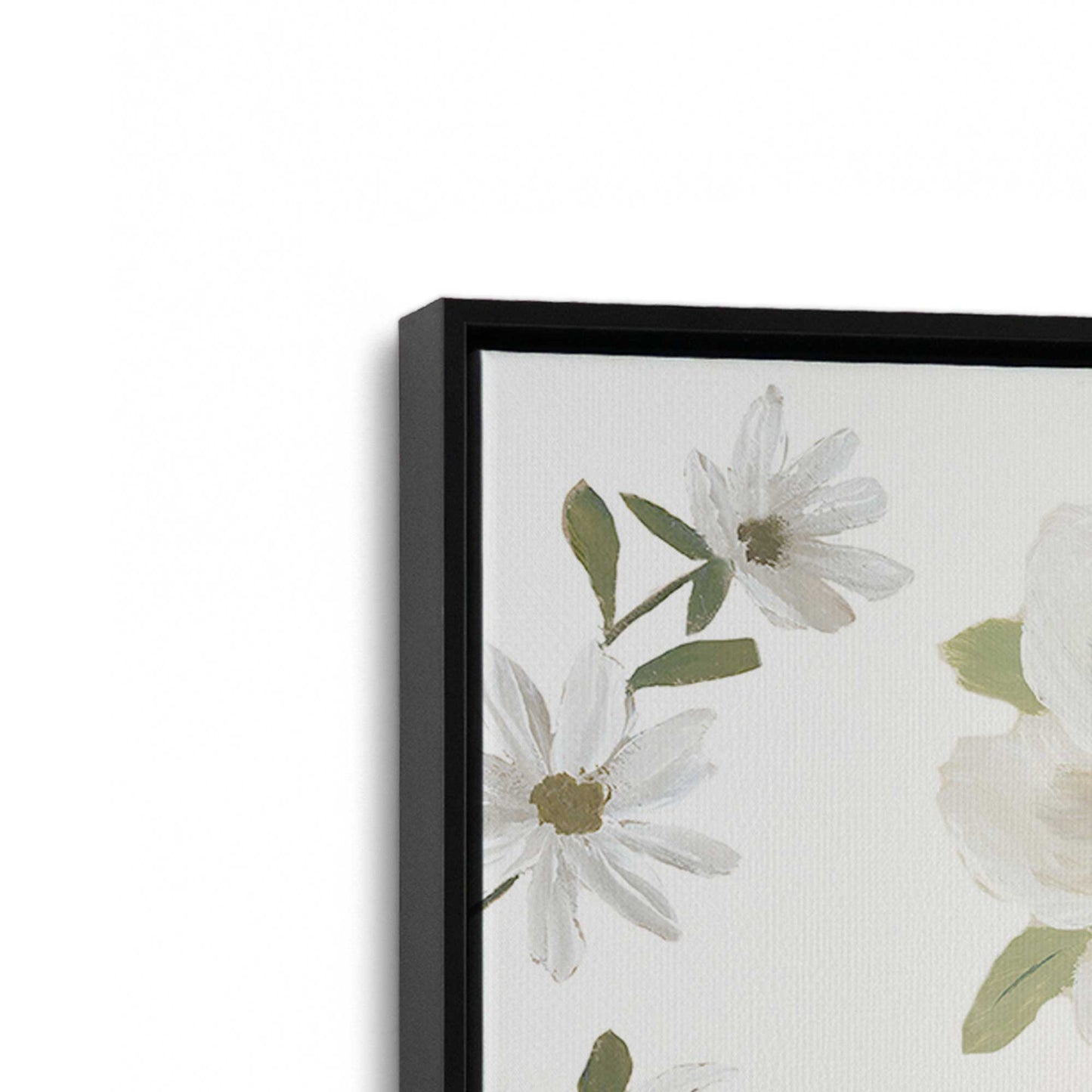 [Color:Satin Black], Picture of art in a Satin Black frame at an angle
