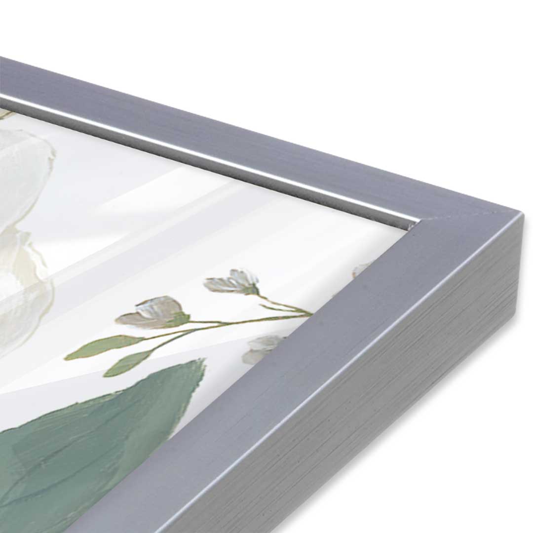 [Color:Polished Chrome], Picture of art in a Polished Chrome frame at an angle