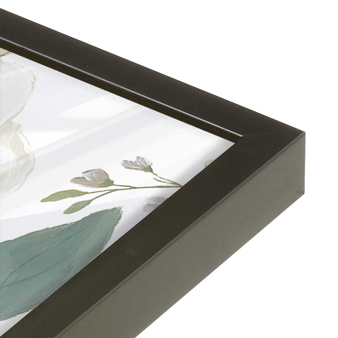 [Color:Satin Black], Picture of art in a Satin Black frame at an angle