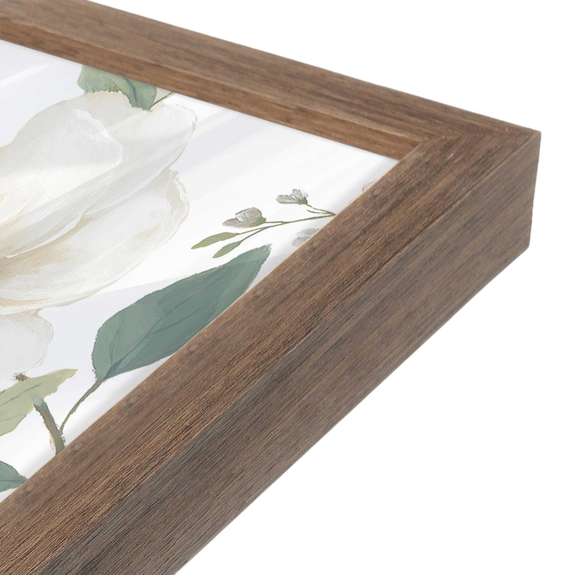 [Color:Walnut], Picture of art in a Walnut frame at an angle