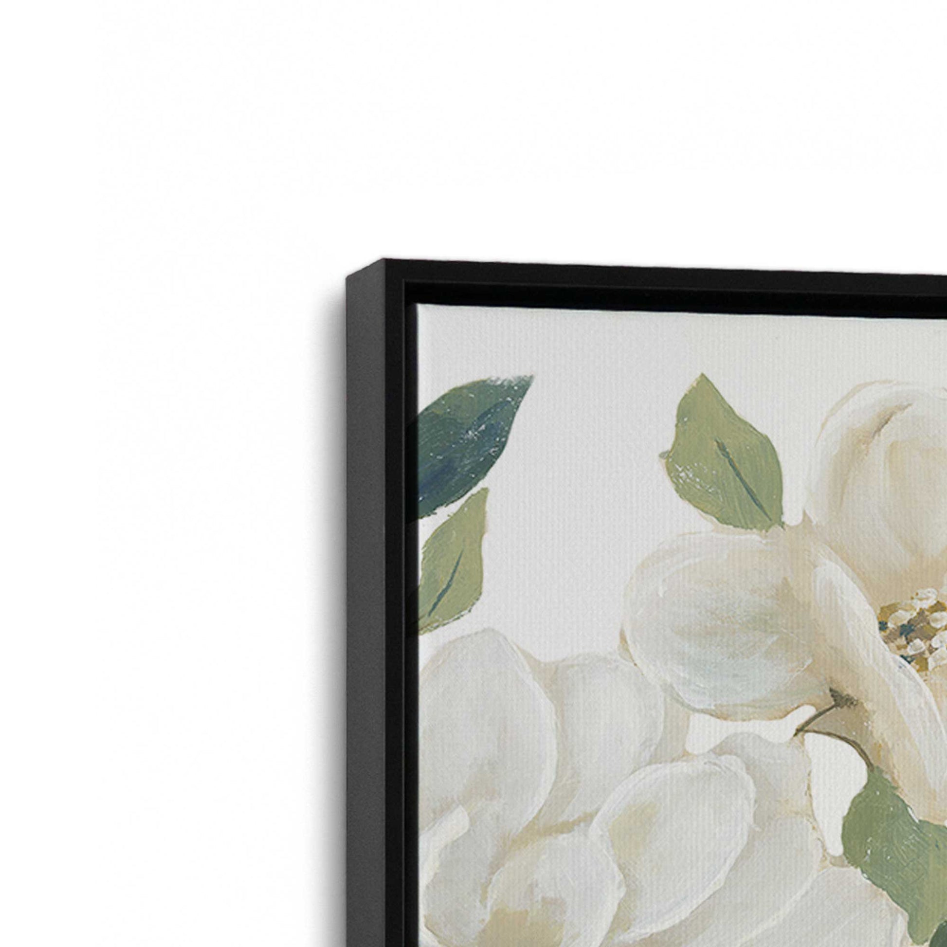 [Color:Satin Black], Picture of art in a Satin Black frame at an angle