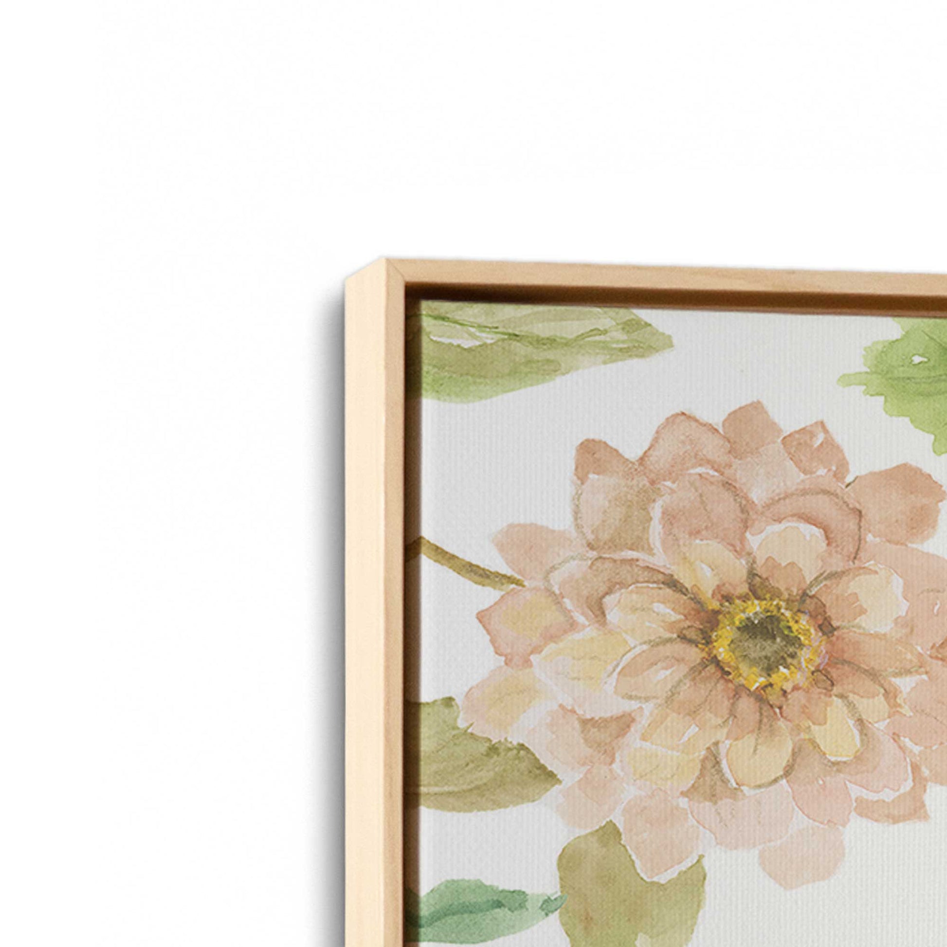 [Color:American Maple], Picture of art in a American Maple frame at an angle