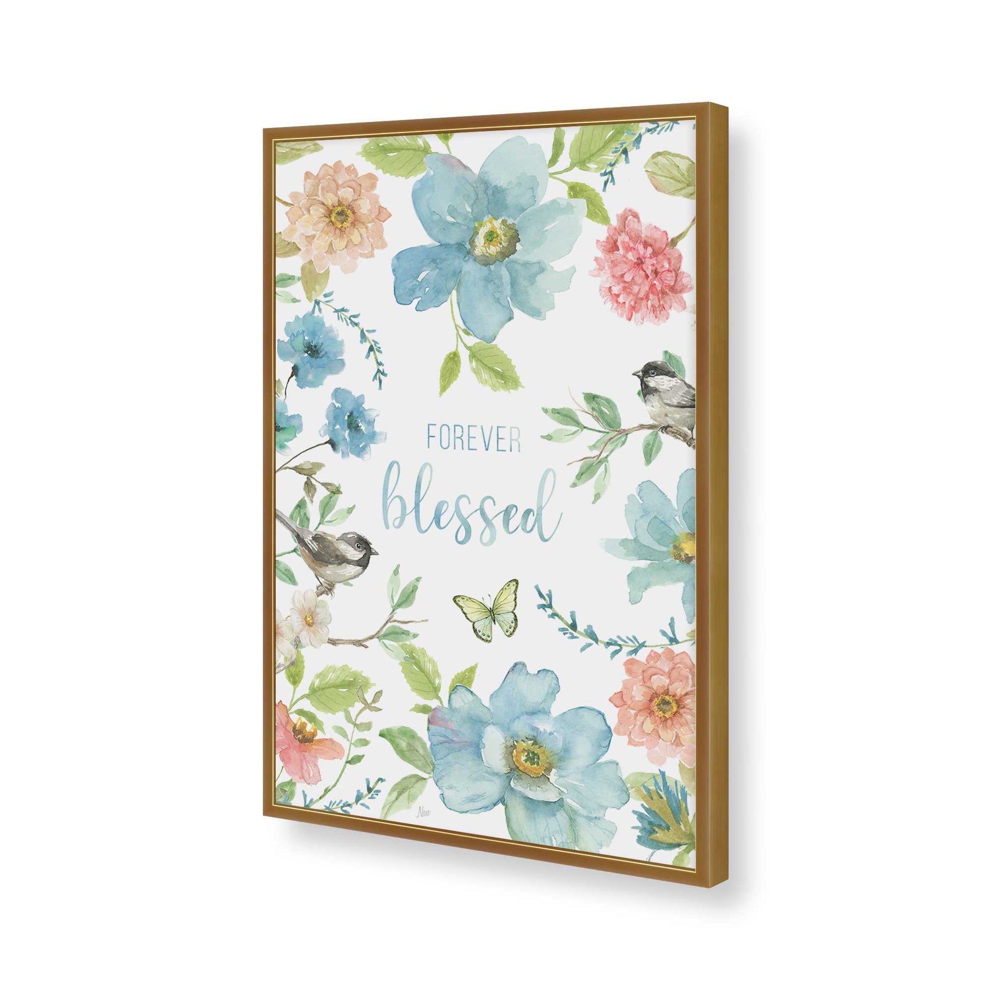 [Color:Polished Gold], Picture of art in a Polished Gold frame of the corner