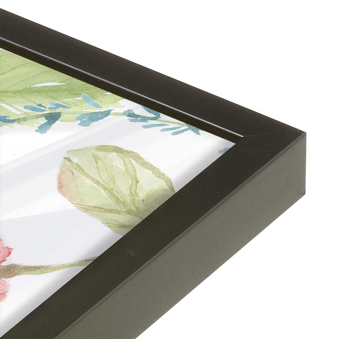 [Color:Satin Black], Picture of art in a Satin Black frame at an angle