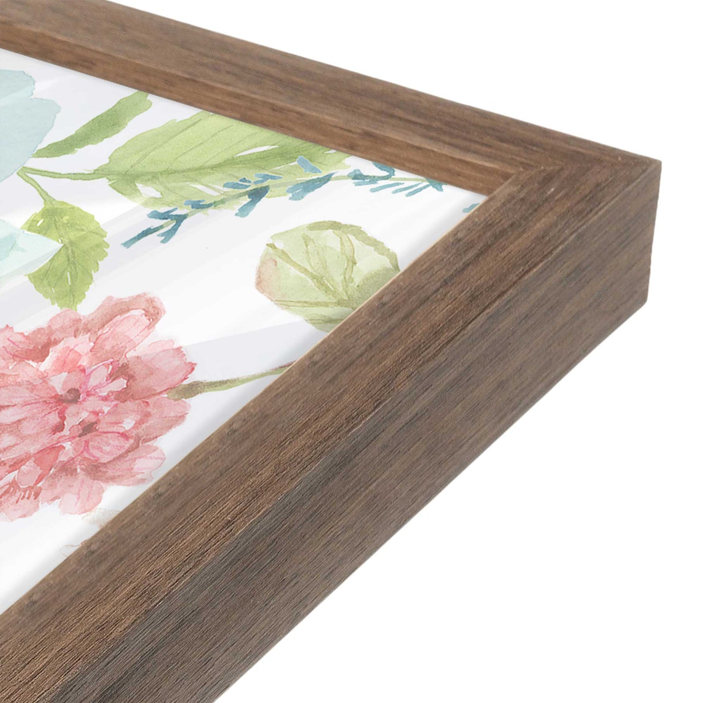 [Color:Walnut], Picture of art in a Walnut frame at an angle