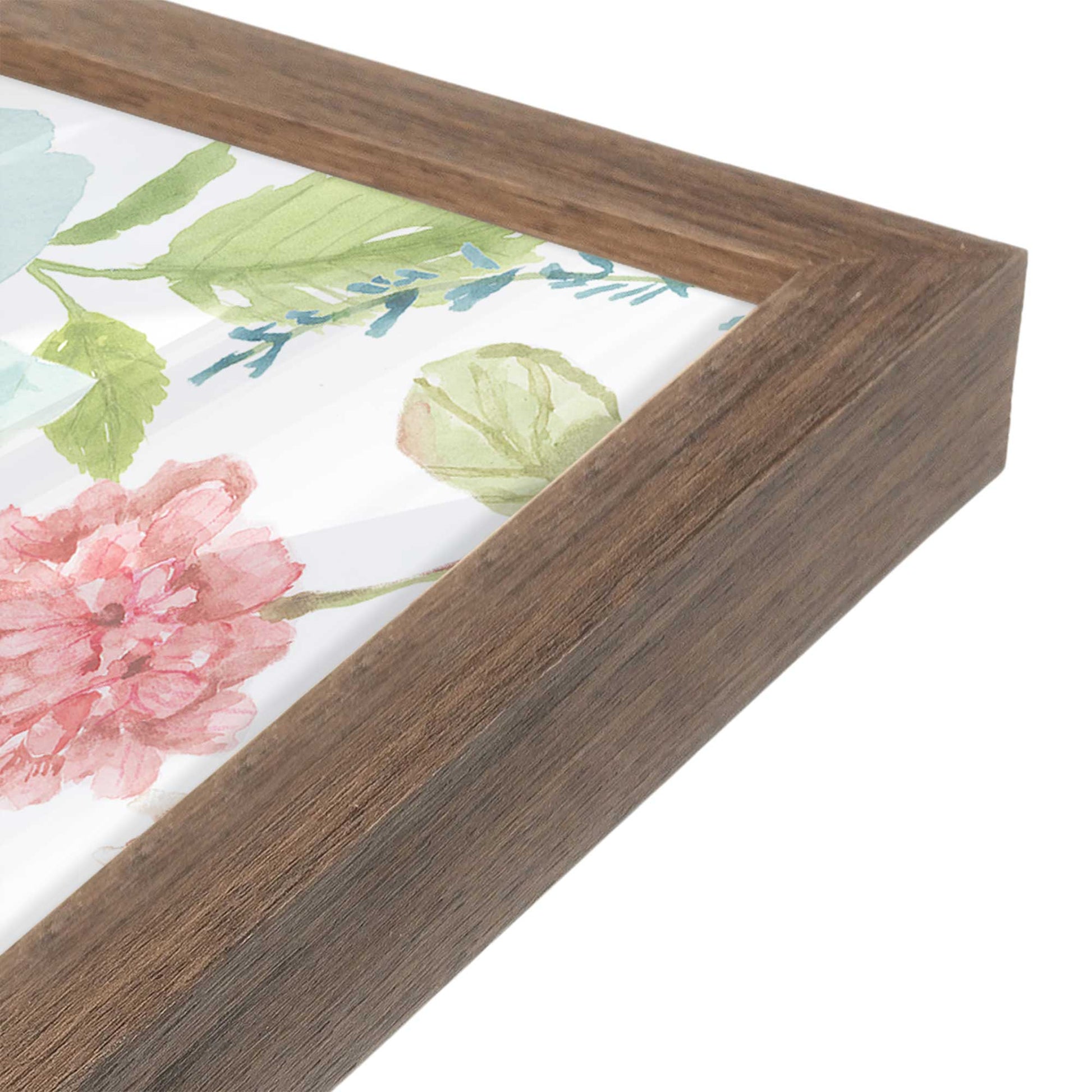 [Color:Walnut], Picture of art in a Walnut frame at an angle