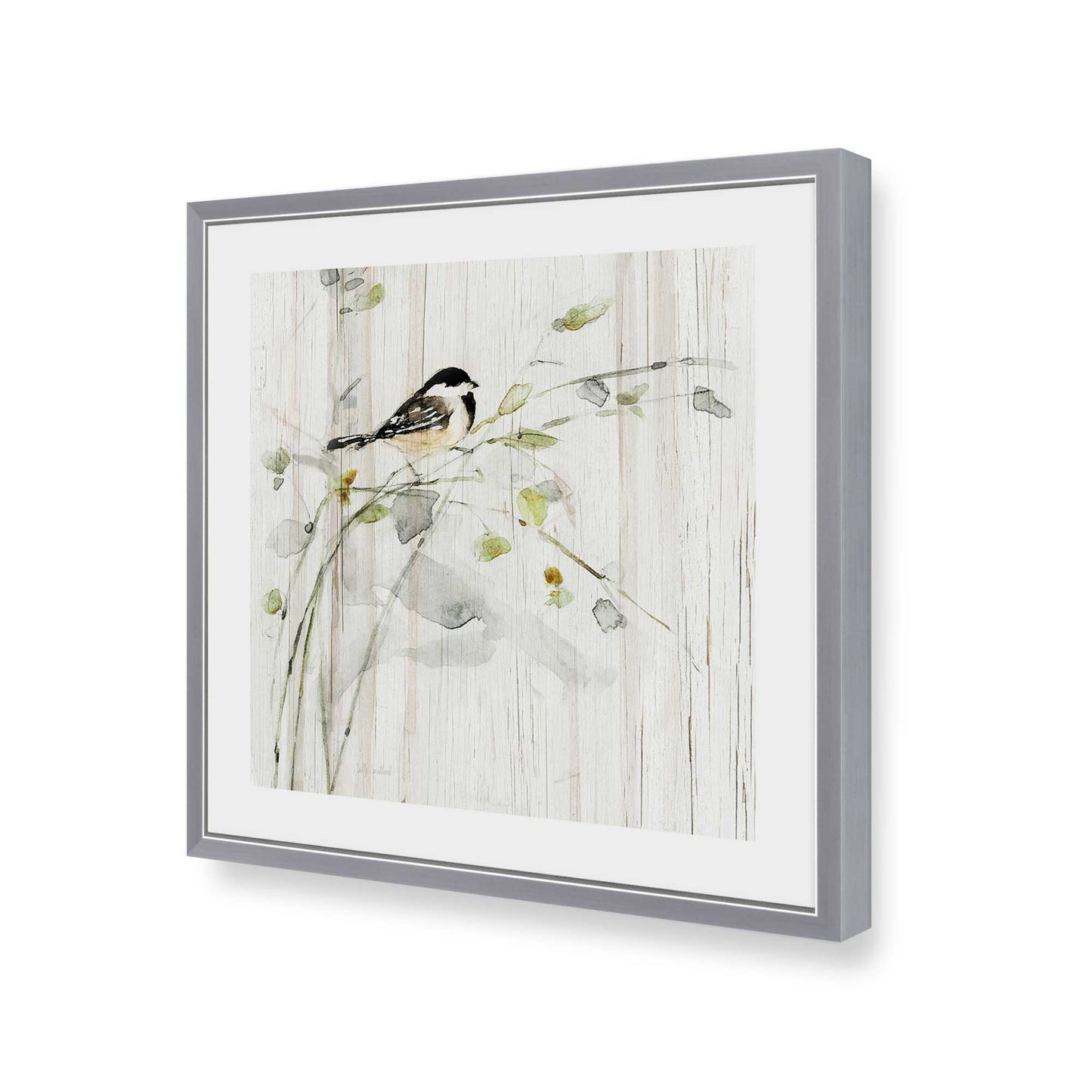 [Color:Polished Chrome], Picture of art in a Polished Chrome frame of the corner
