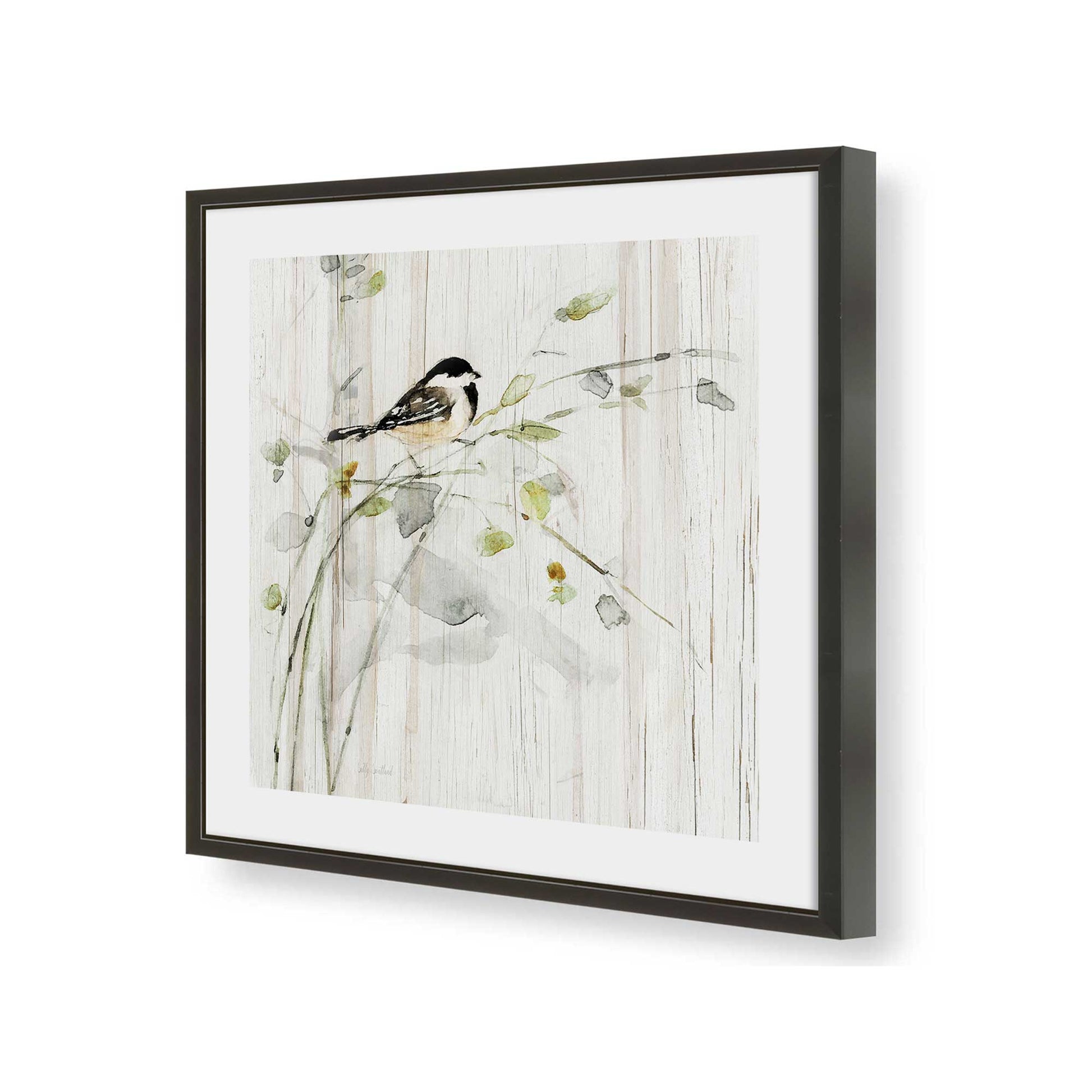[Color:Satin Black], Picture of art in a Satin Black frame of the corner