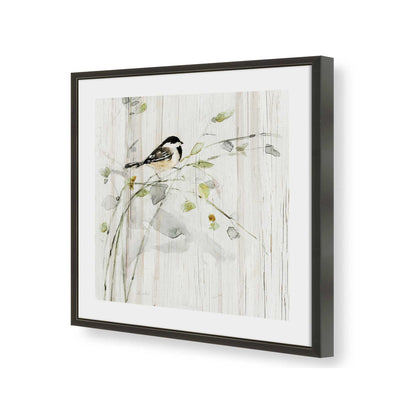 [Color:Satin Black], Picture of art in a Satin Black frame of the corner