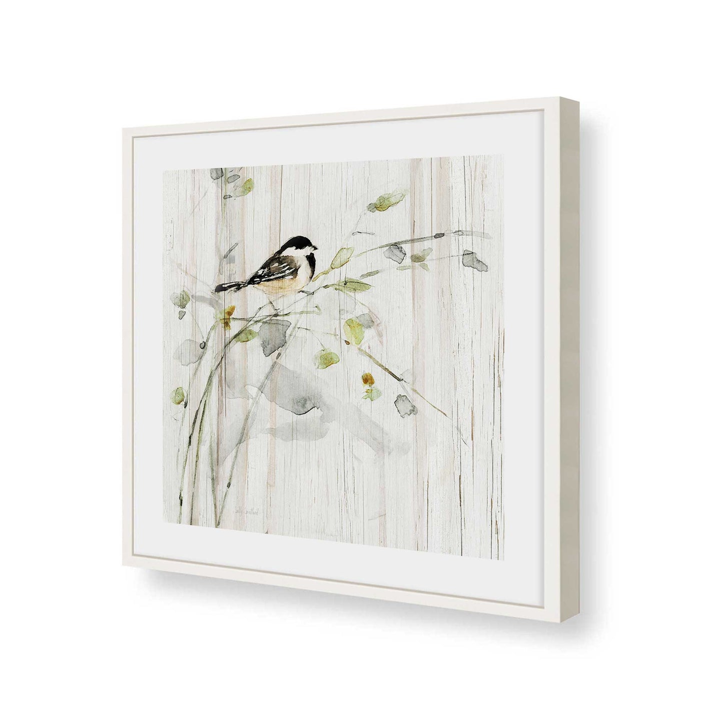 [Color:Opaque White], Picture of art in a Opaque White frame of the corner