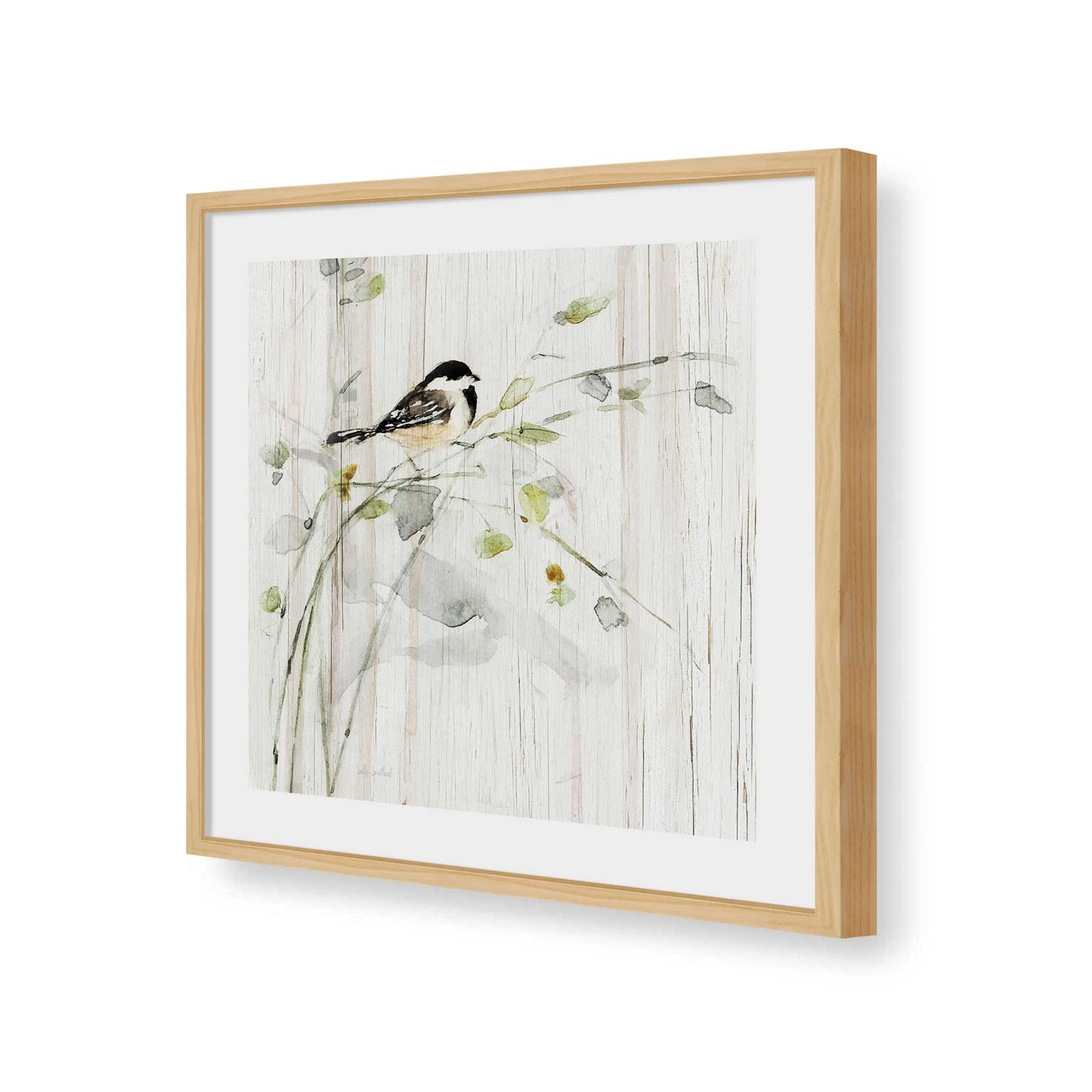 [Color:American Maple], Picture of art in a American Maple frame of the corner