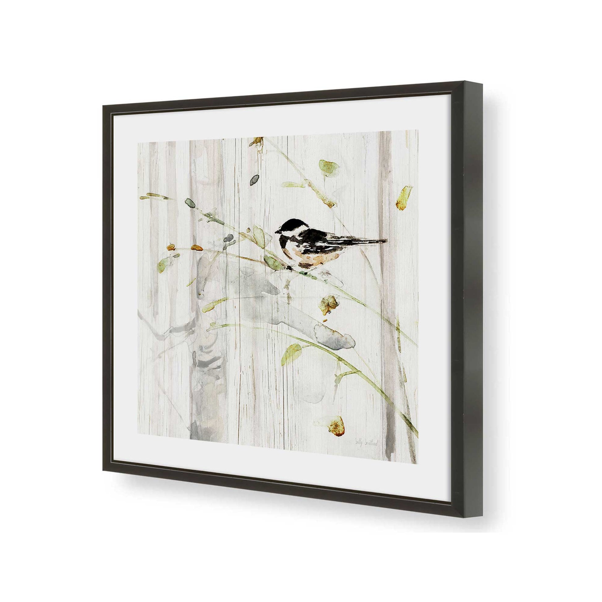 [Color:Satin Black], Picture of art in a Satin Black frame of the corner