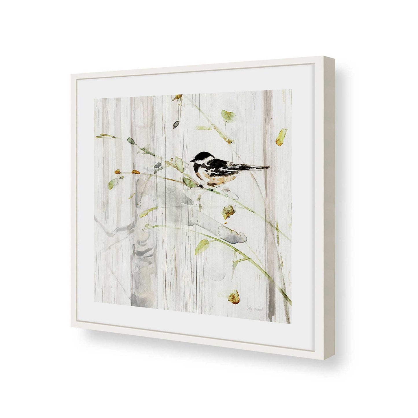 [Color:Opaque White], Picture of art in a Opaque White frame of the corner