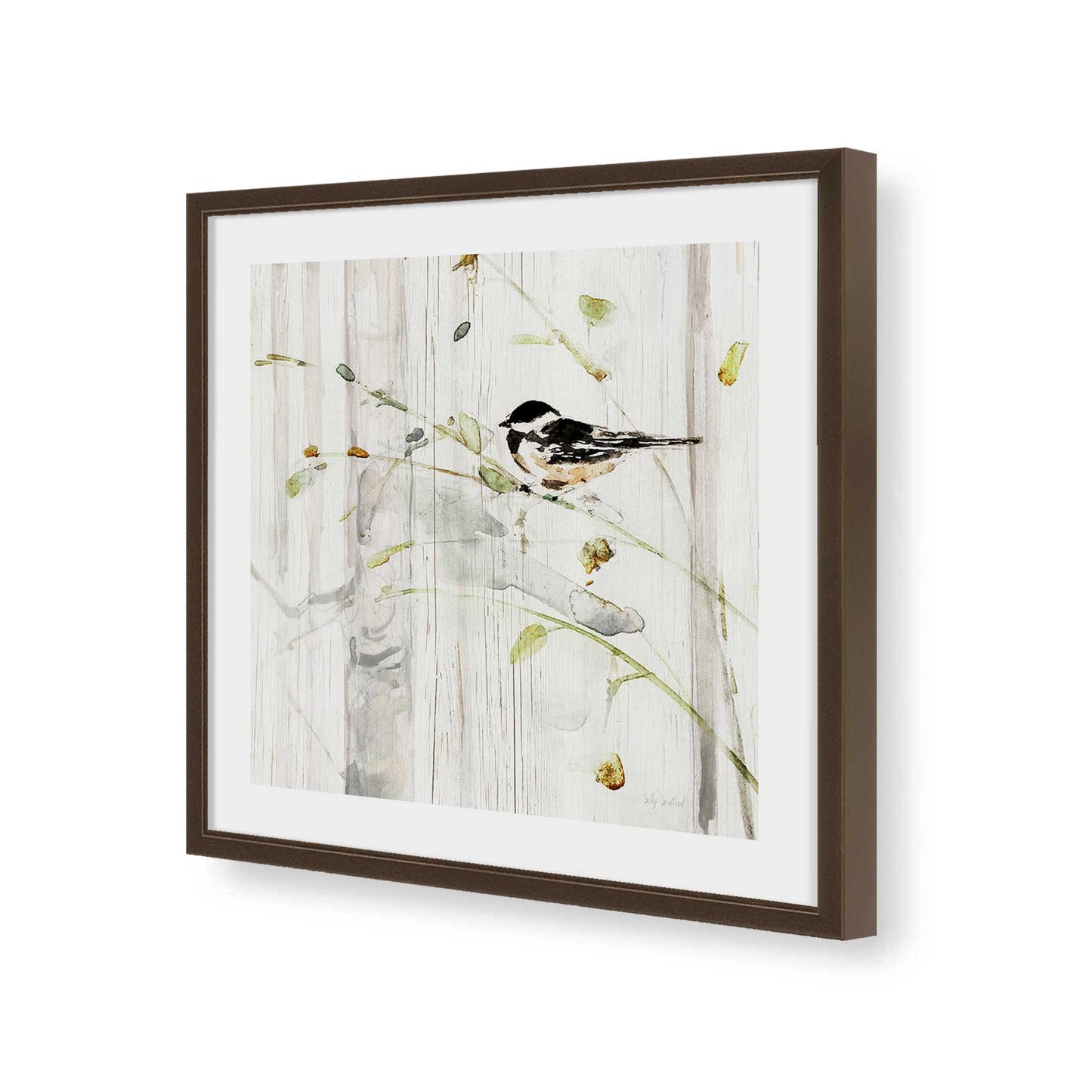 [Color:Espresso], Picture of art in a Espresso frame of the corner