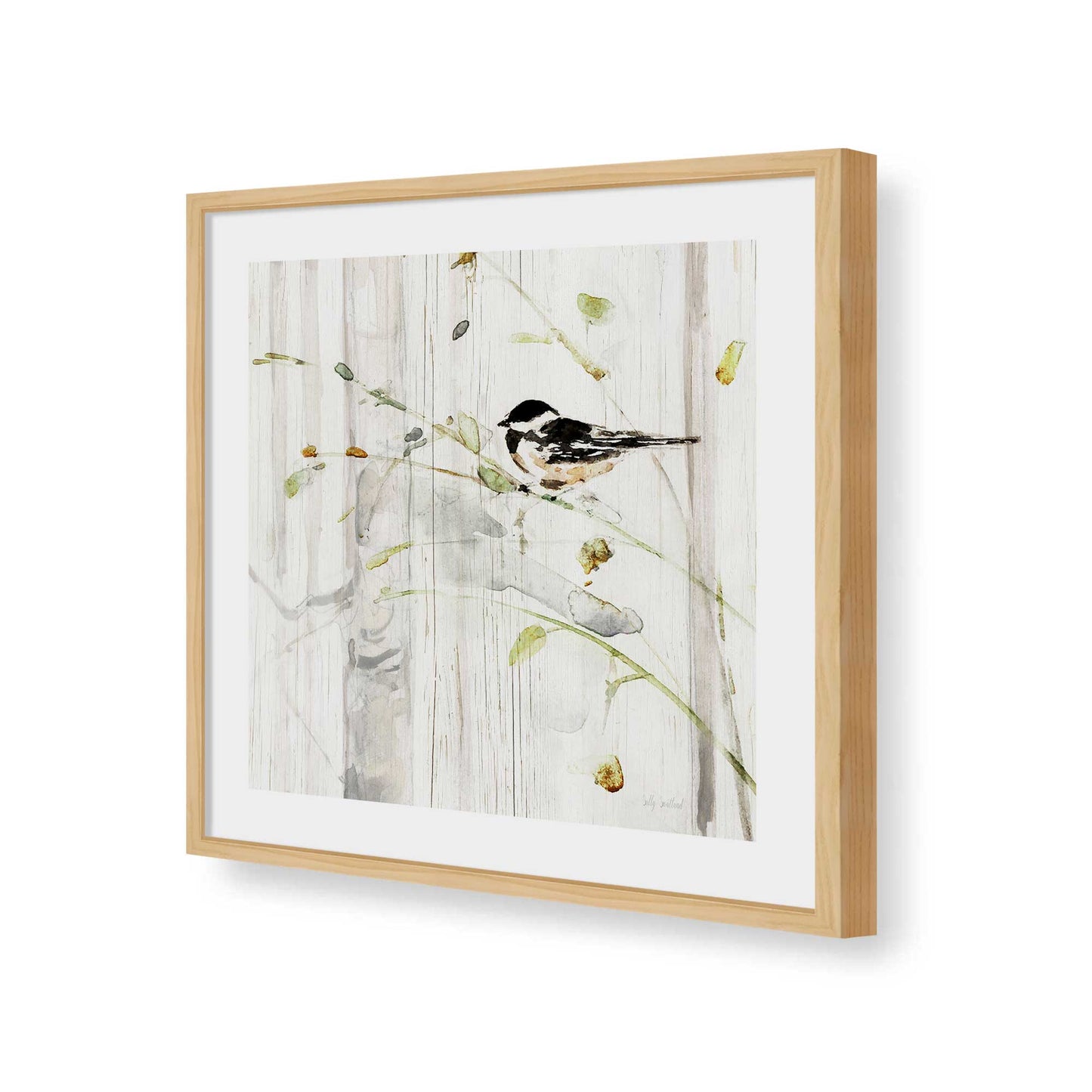 [Color:American Maple], Picture of art in a American Maple frame of the corner