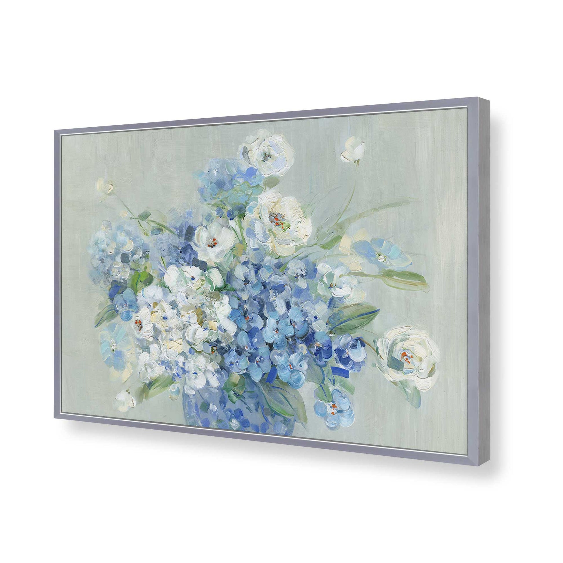 [Color:Polished Chrome], Picture of art in a Polished Chrome frame of the corner