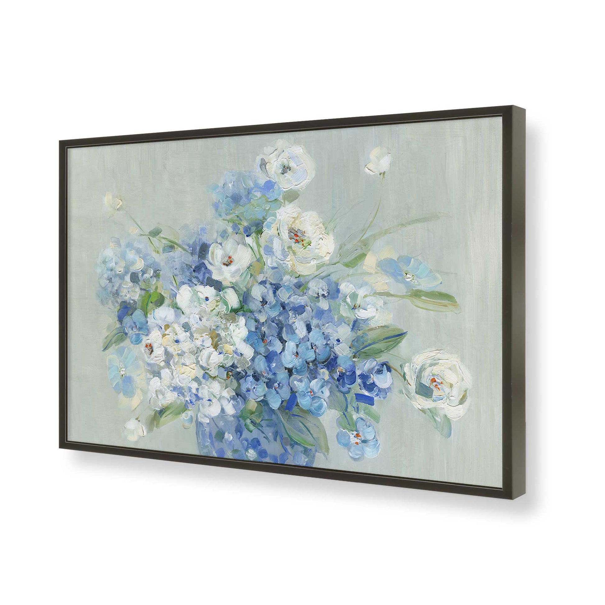 [Color:Satin Black], Picture of art in a Satin Black frame of the corner