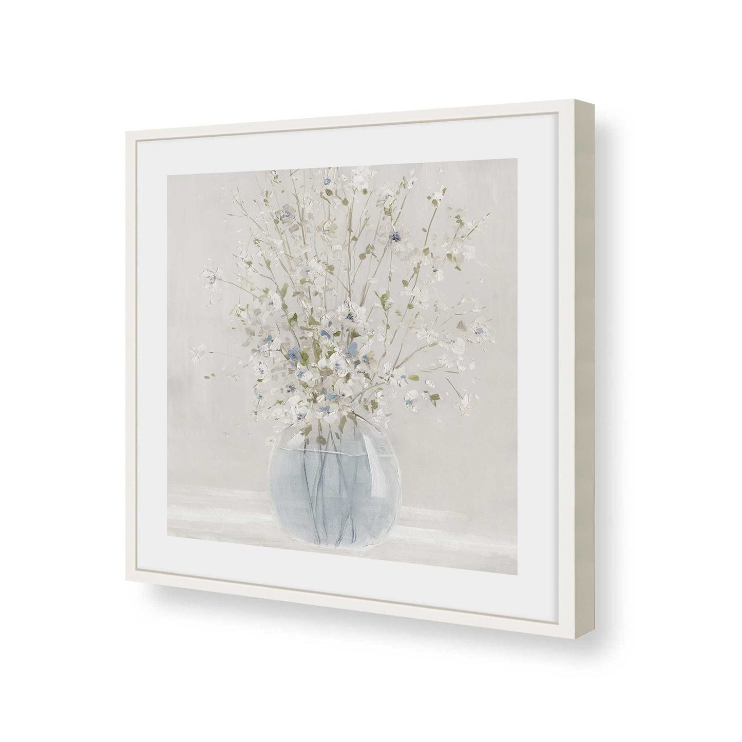 [Color:Opaque White], Picture of art in a Opaque White frame of the corner