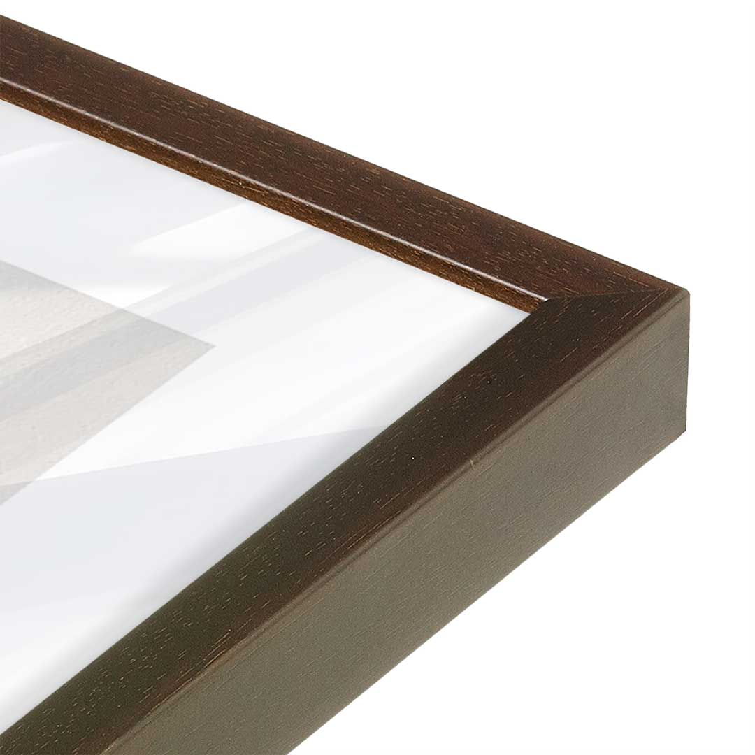 [Color:Espresso], Picture of art in a Espresso frame at an angle