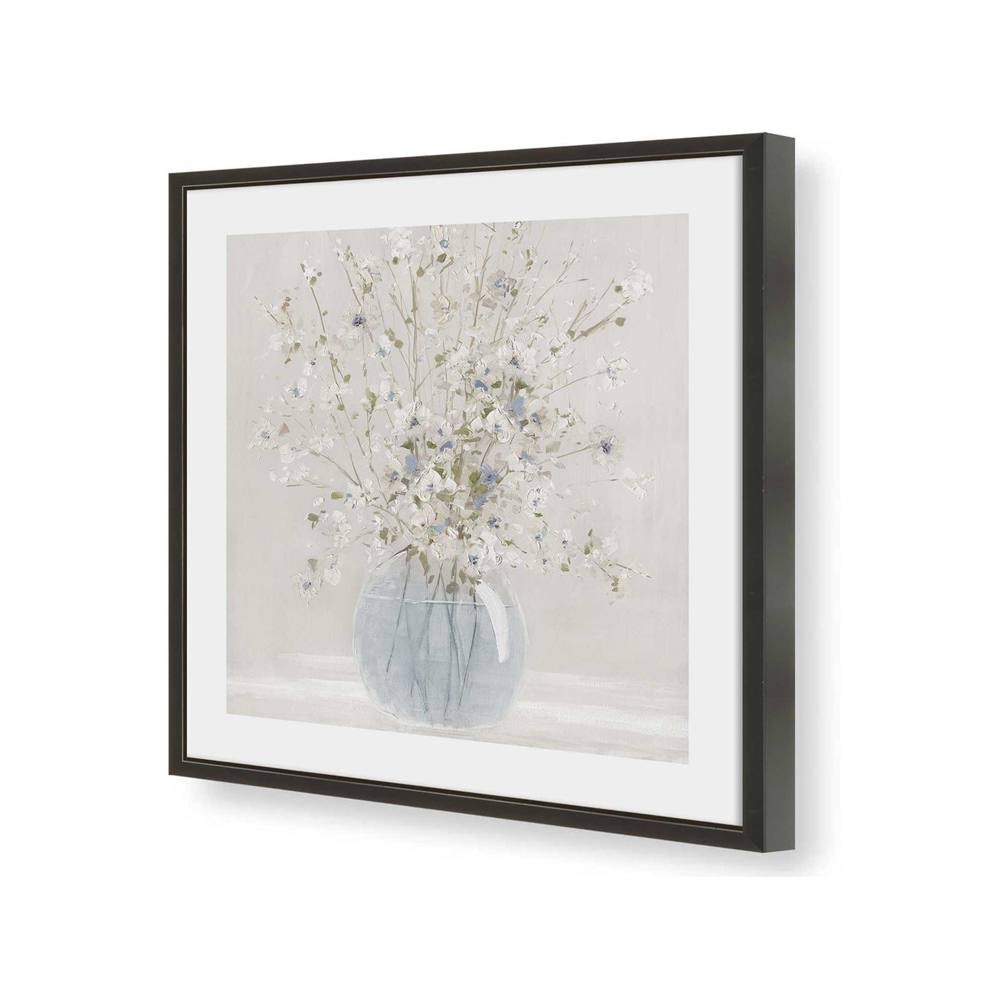 [Color:Satin Black], Picture of art in a Satin Black frame of the corner