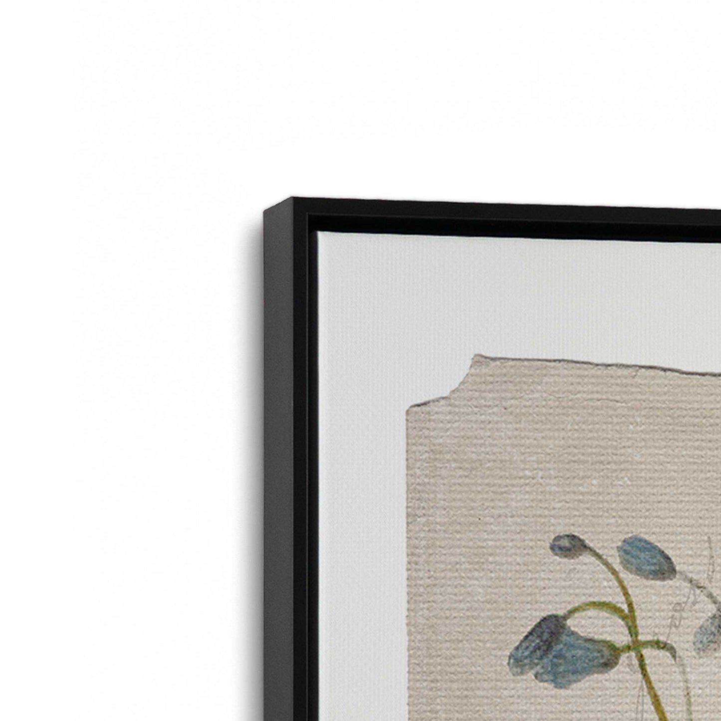[Color:Satin Black], Picture of art in a Satin Black frame at an angle