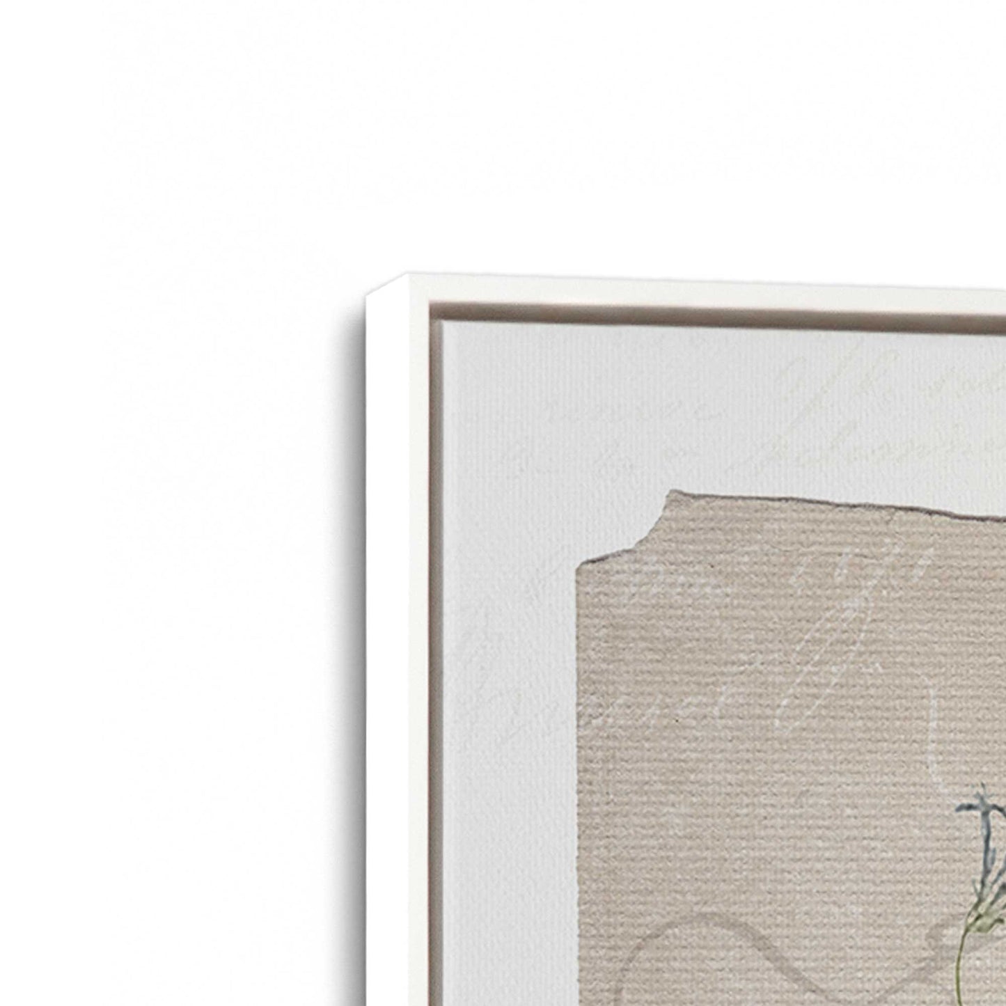 [Color:Opaque White], Picture of art in a White frame at an angle